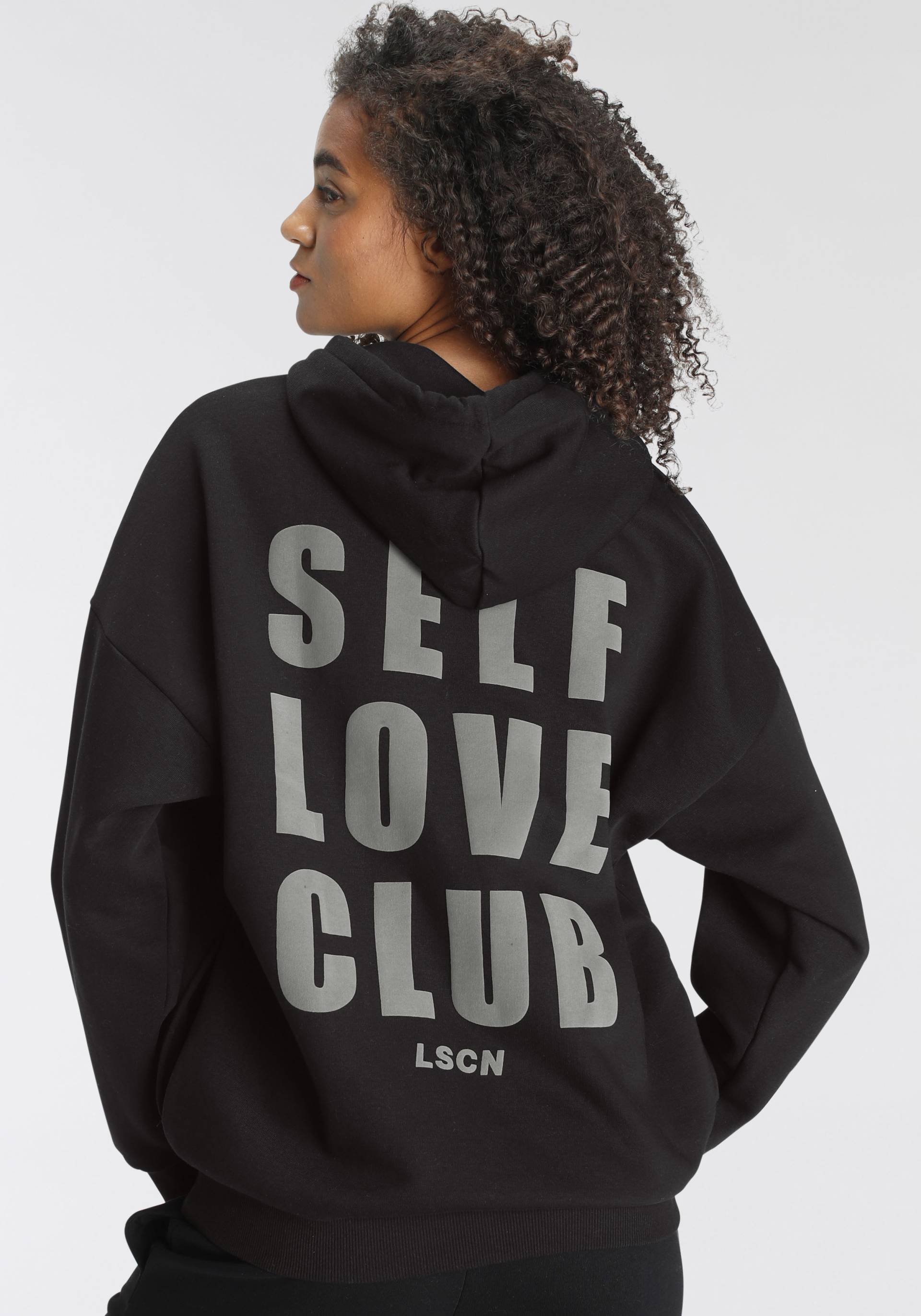 LASCANA Hoodie, mit Schriftzug auf dem Rücken, Loungeanzug von Lascana