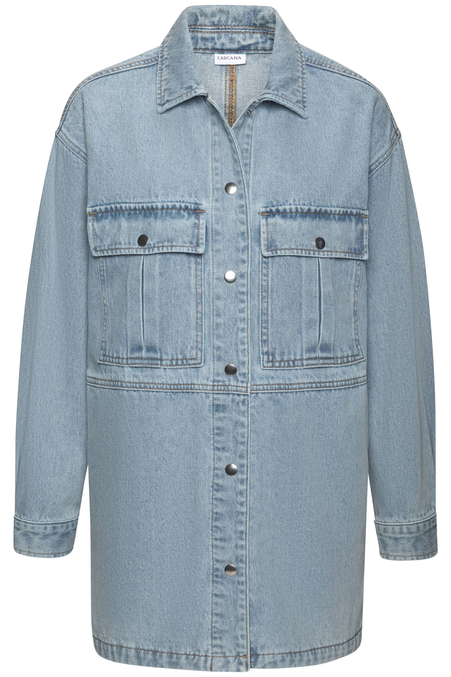 LASCANA Jeansjacke, mit seitlichen Schlitzen LASCANA Jeansjacke, mit seitlichen Schlitzen von Lascana