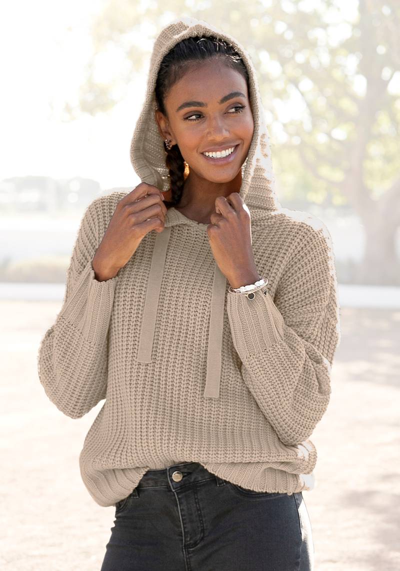 LASCANA Kapuzenpullover, aus weichem Grobstrick, weicher Strickpullover mit Kapuze von Lascana