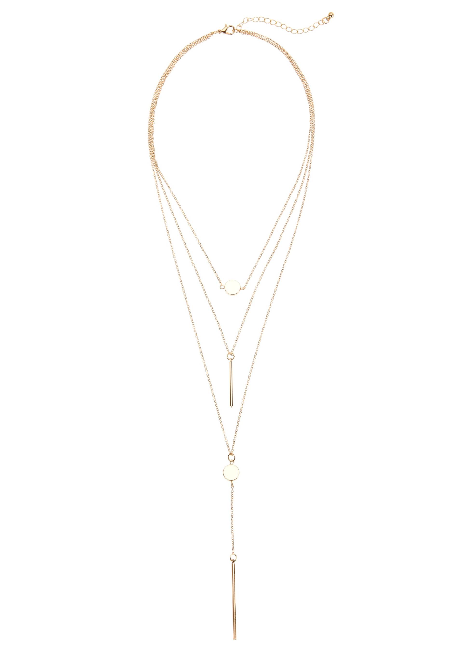 LASCANA Lange Kette, 3-reihige Halskette, mehrreihig, Kettenset, Halsschmuck LASCANA Lange Kette, 3-reihige Halskette, mehrreihig, Kettenset, Halsschmuck von Lascana
