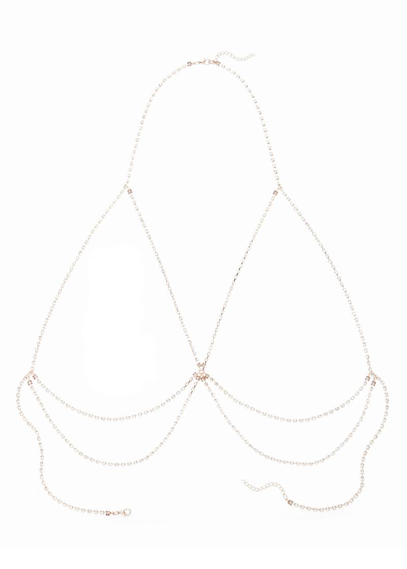 LASCANA Lange Kette, mit Strass, Körperkette, Kettengürtel, Bikinikette, Halskette von Lascana