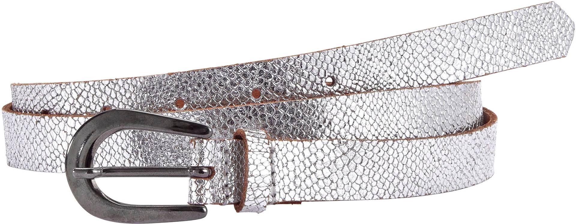 LASCANA Hüftgürtel »Ledergürtel«, schmaler Gürtel in Metallic-Snake-Optik, für Hosen, Jeans & Kleider LASCANA Hüftgürtel »Ledergürtel«, schmaler Gürtel in Metallic-Snake-Optik, für Hosen, Jeans & Kleider von Lascana