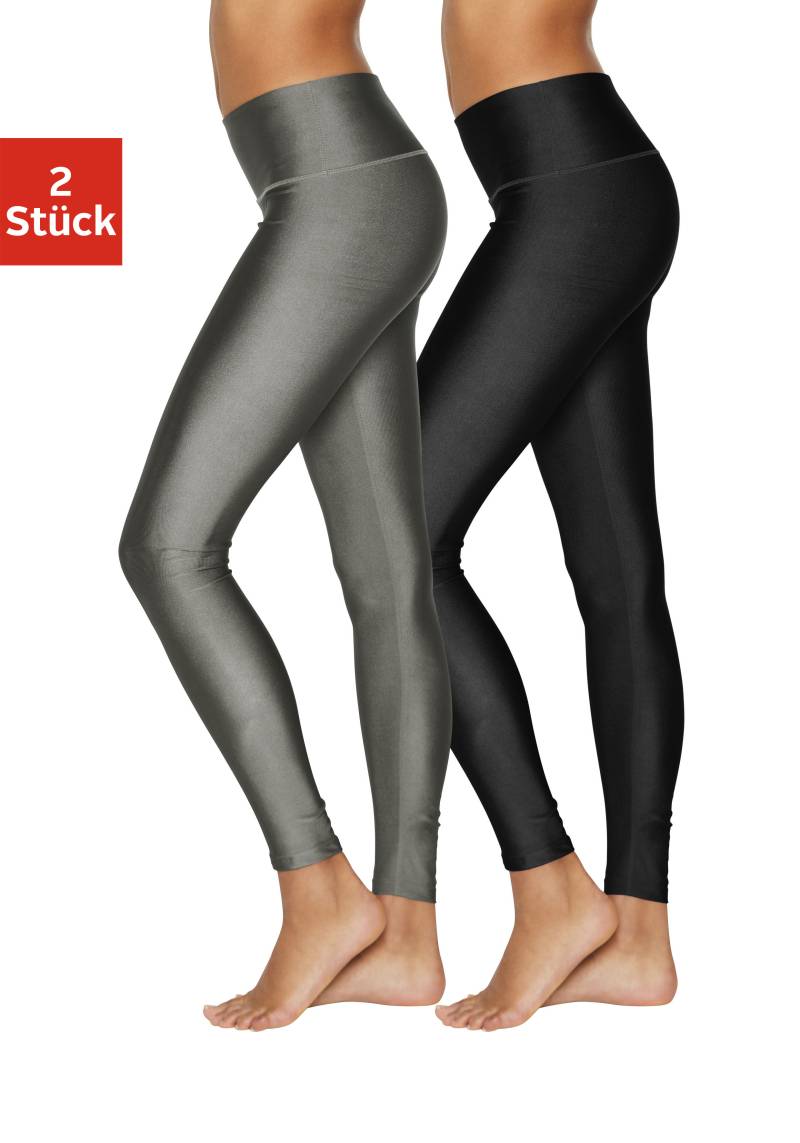 LASCANA Leggings, (2er-Pack), Glänzendes Material von Lascana