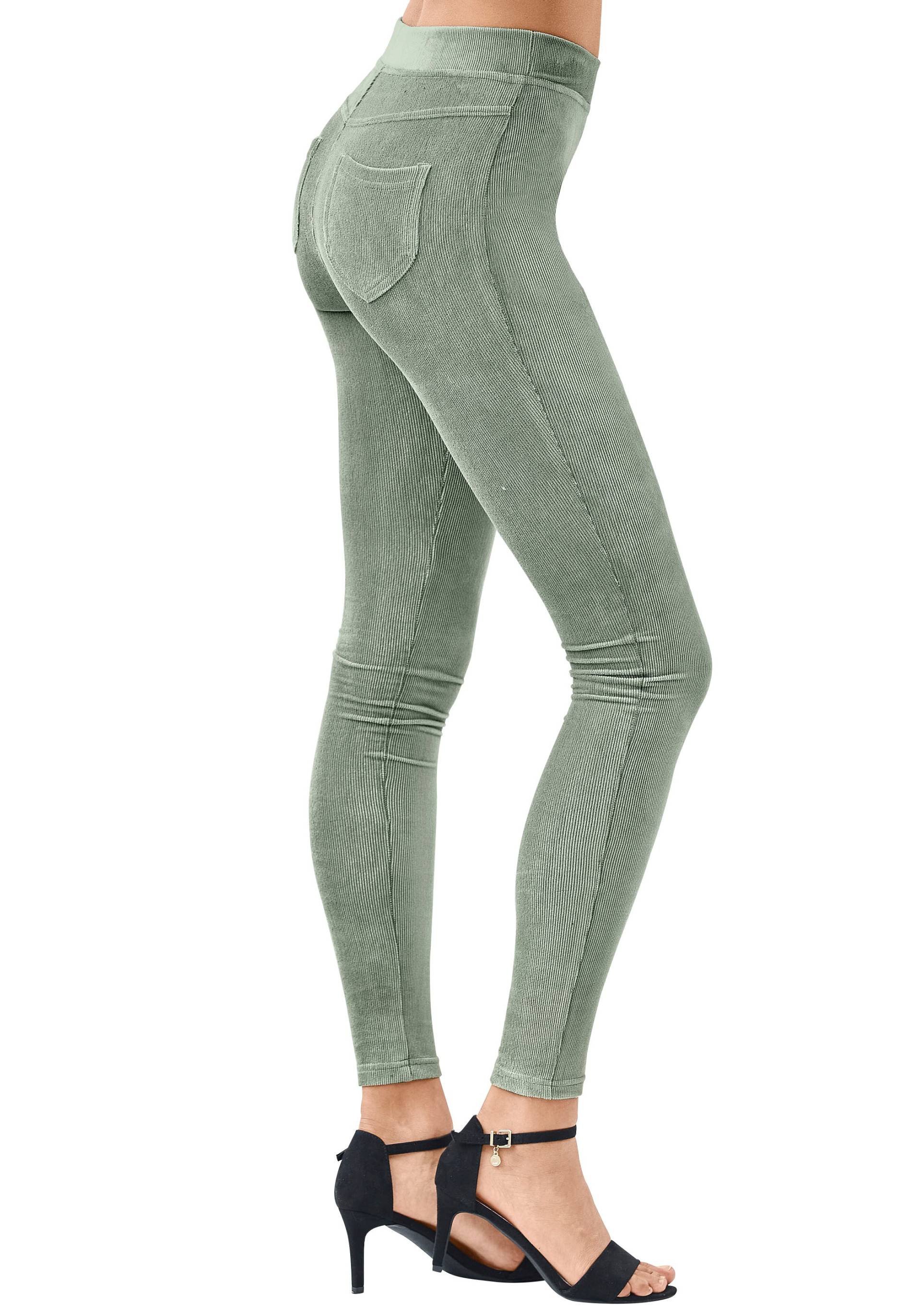 LASCANA Leggings, aus weichem Material in Cord-Optik, Loungewear von Lascana