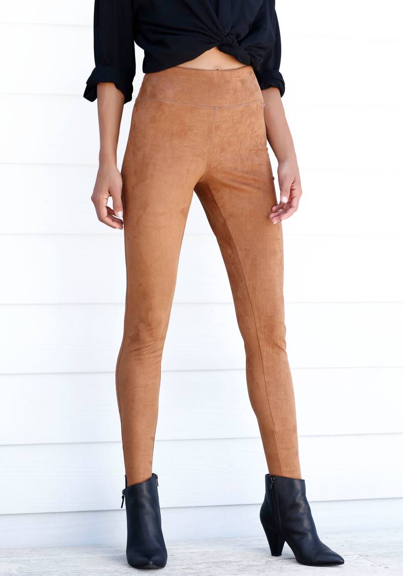 LASCANA Leggings, in Velourleder-Optik LASCANA Leggings, in Velourleder-Optik von Lascana