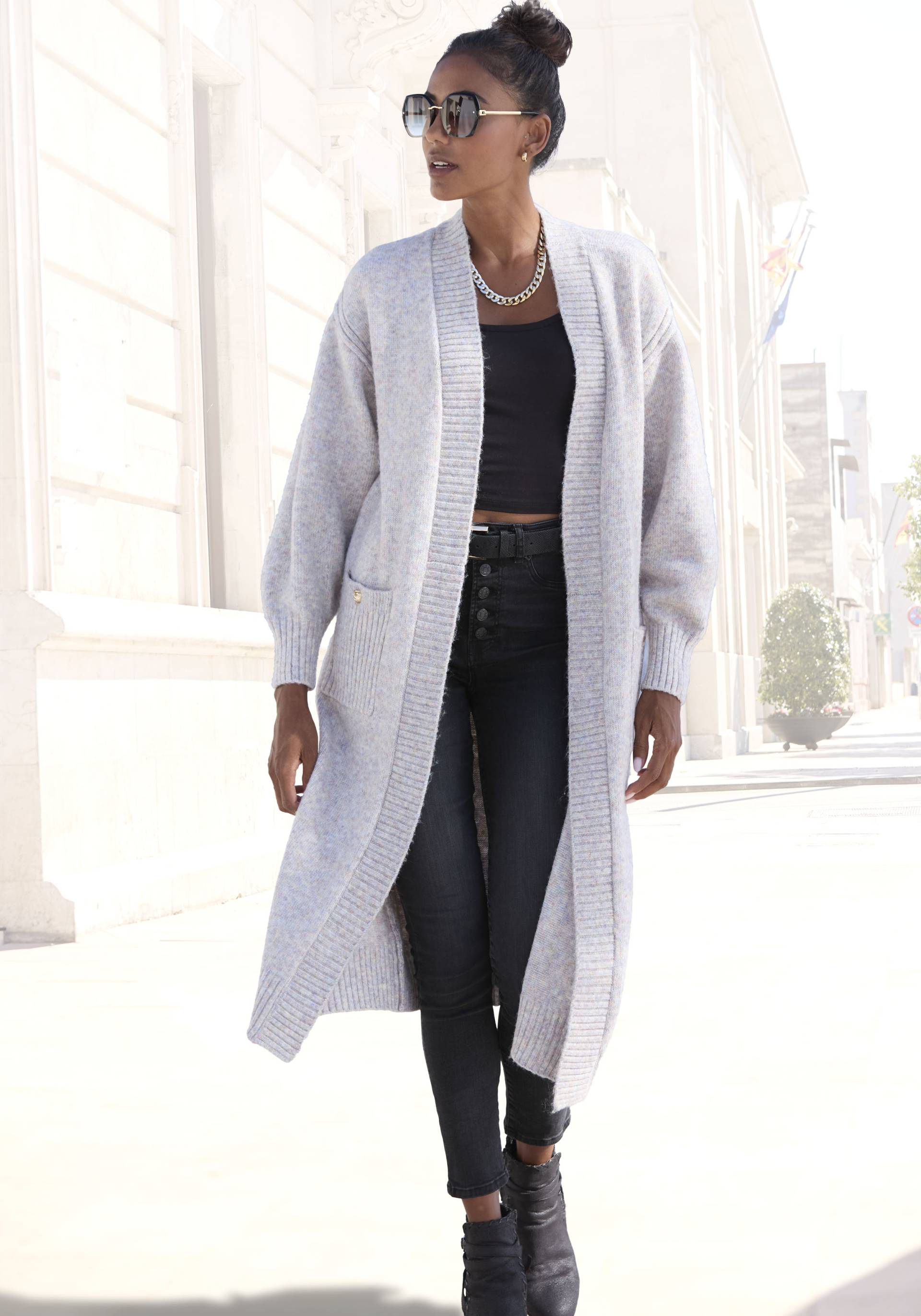 LASCANA Longstrickjacke, aus kuscheligem Strick LASCANA Longstrickjacke, aus kuscheligem Strick von Lascana