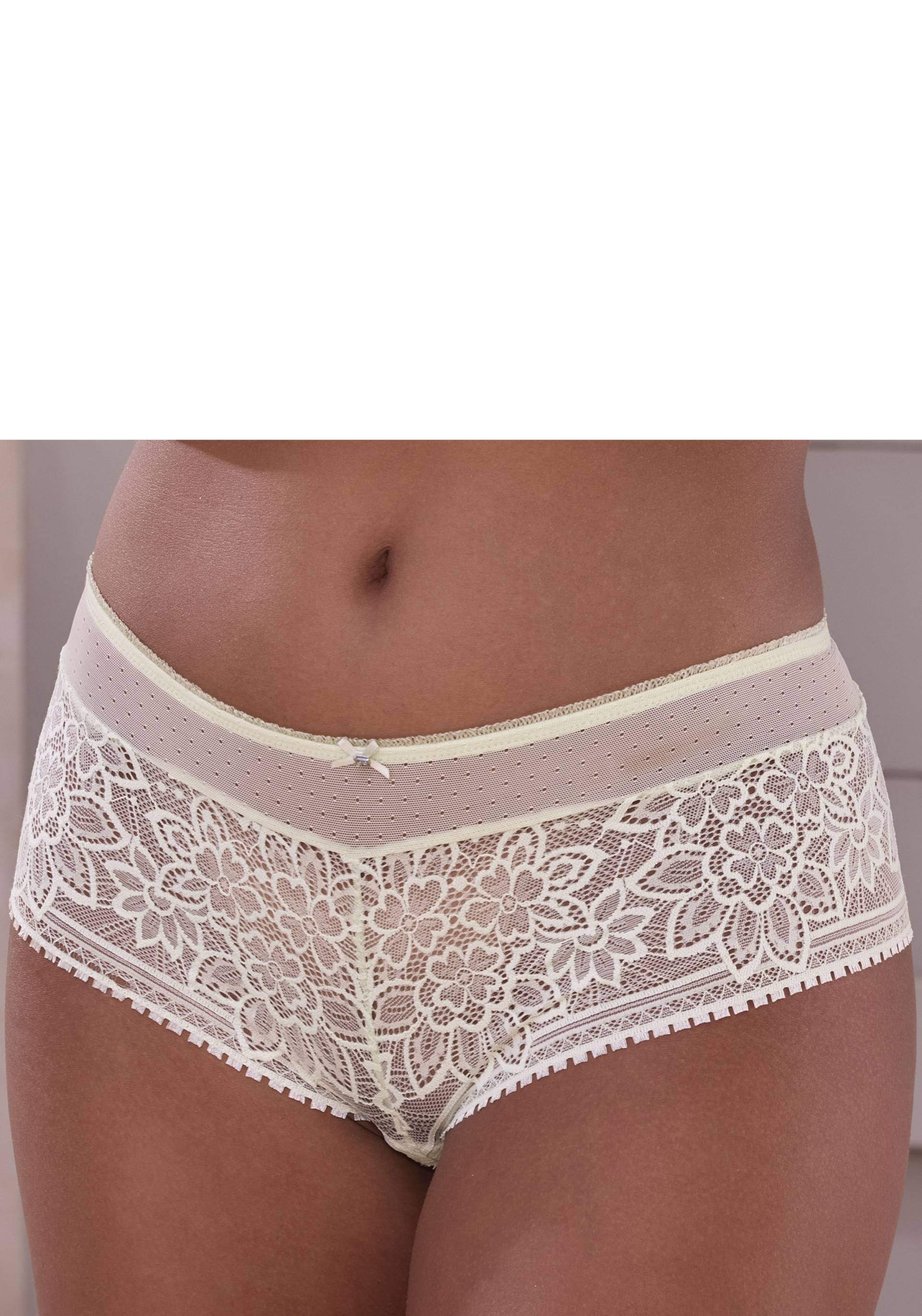LASCANA Panty, aus blumiger Jacquardspitze mit hübschem Accessoire LASCANA Panty, aus blumiger Jacquardspitze mit hübschem Accessoire von Lascana