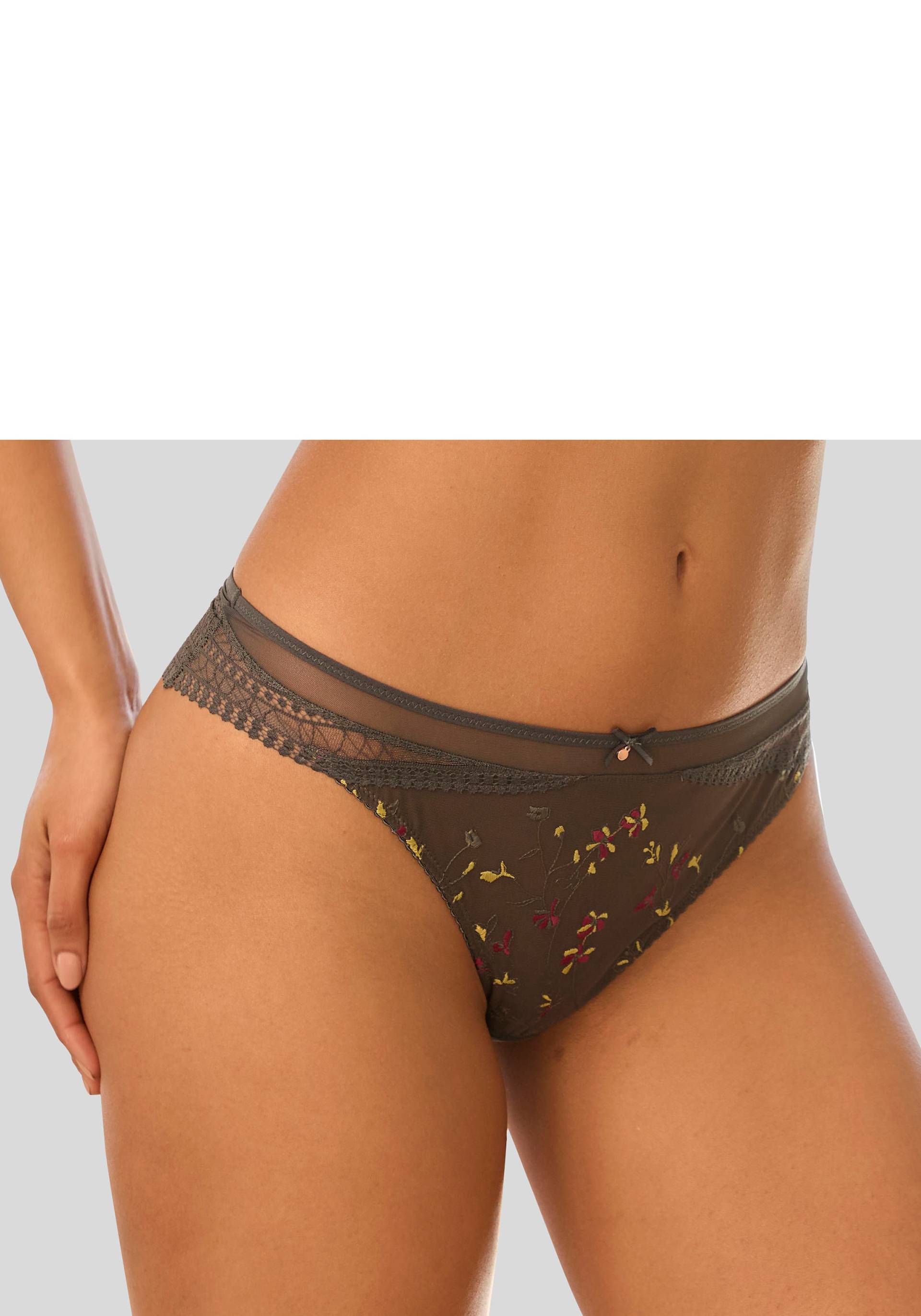 LASCANA Panty »Jasmin«, aus feiner Spitze mit bunten Details von Lascana