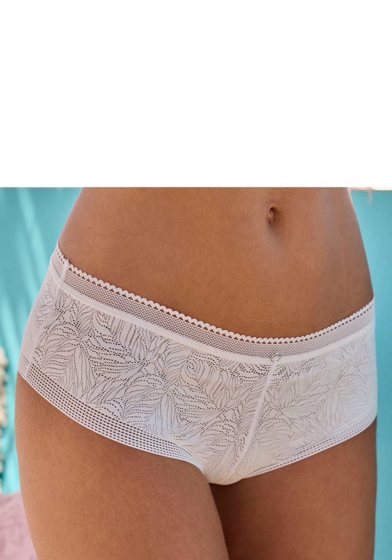 LASCANA Panty, aus extra flachem Material in blumiger Optik von Lascana