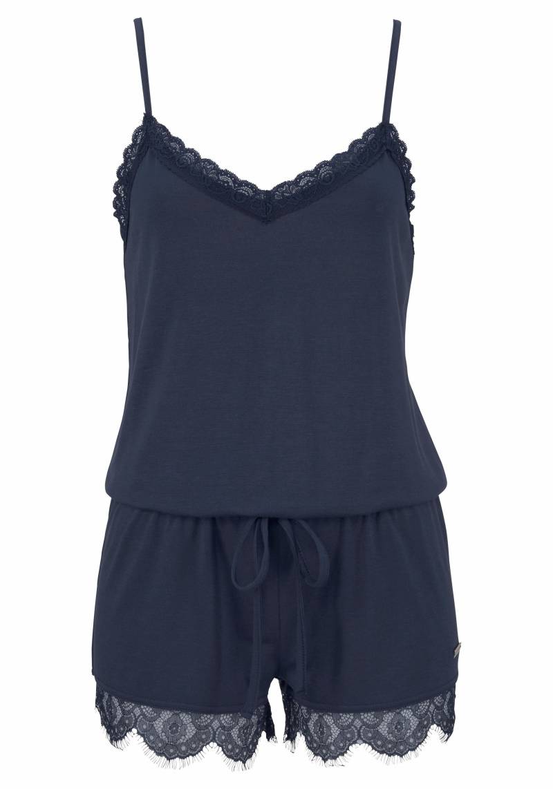 LASCANA Playsuit, mit Spitzensaum von Lascana