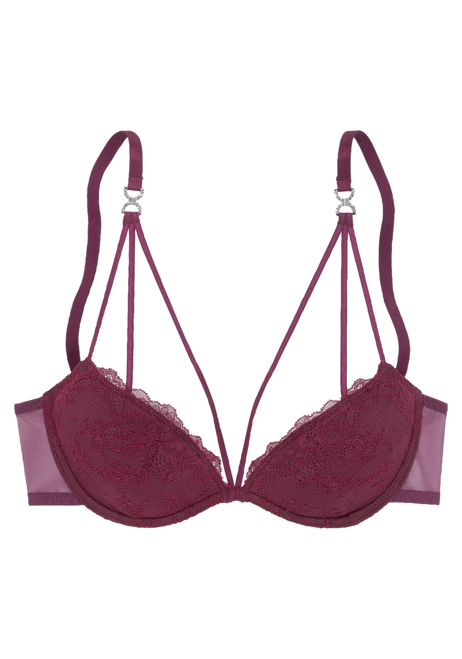 LASCANA Push-up-BH, aus Spitze mit hübscher Bändchenoptik, sexy Dessous LASCANA Push-up-BH, aus Spitze mit hübscher Bändchenoptik, sexy Dessous von Lascana