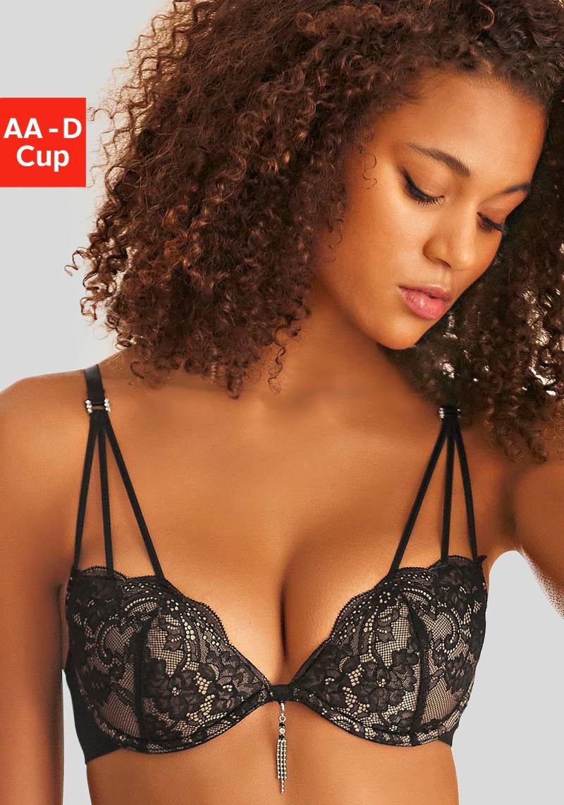 LASCANA Push-up-BH, mit extravagantem Glitzeraccessoire, sexy Dessous von Lascana