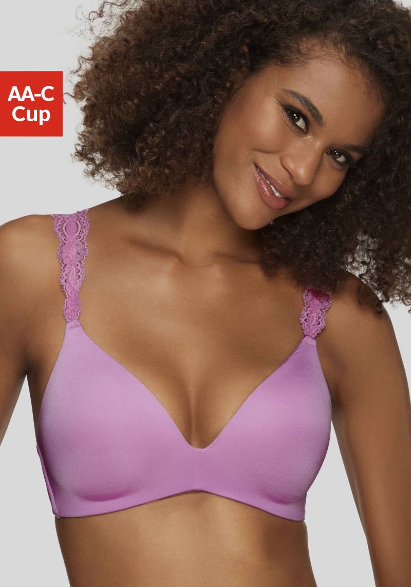 LASCANA Push-up-BH, ohne Bügel mit wunderschönen Spitzenträgern LASCANA Push-up-BH, ohne Bügel mit wunderschönen Spitzenträgern von Lascana