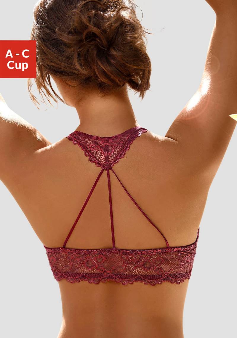 LASCANA Push-up-BH, mit dekorativem Spitzenrücken im Bänderdesign, sexy Dessous von Lascana