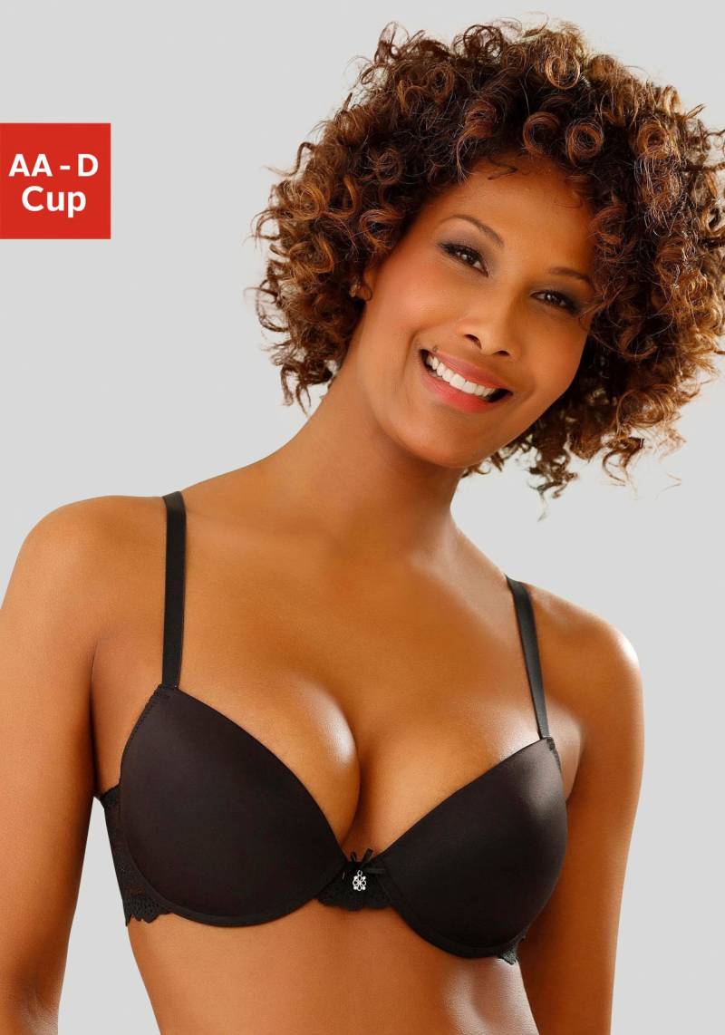 LASCANA Push-up-BH, mit Bügel und Spitzenrücken, Dessous LASCANA Push-up-BH, mit Bügel und Spitzenrücken, Dessous von Lascana