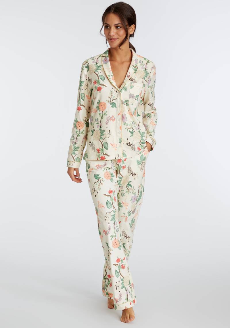 LASCANA Pyjama, (Set, 2 tlg.), mit elegantem Blumenmuster von Lascana