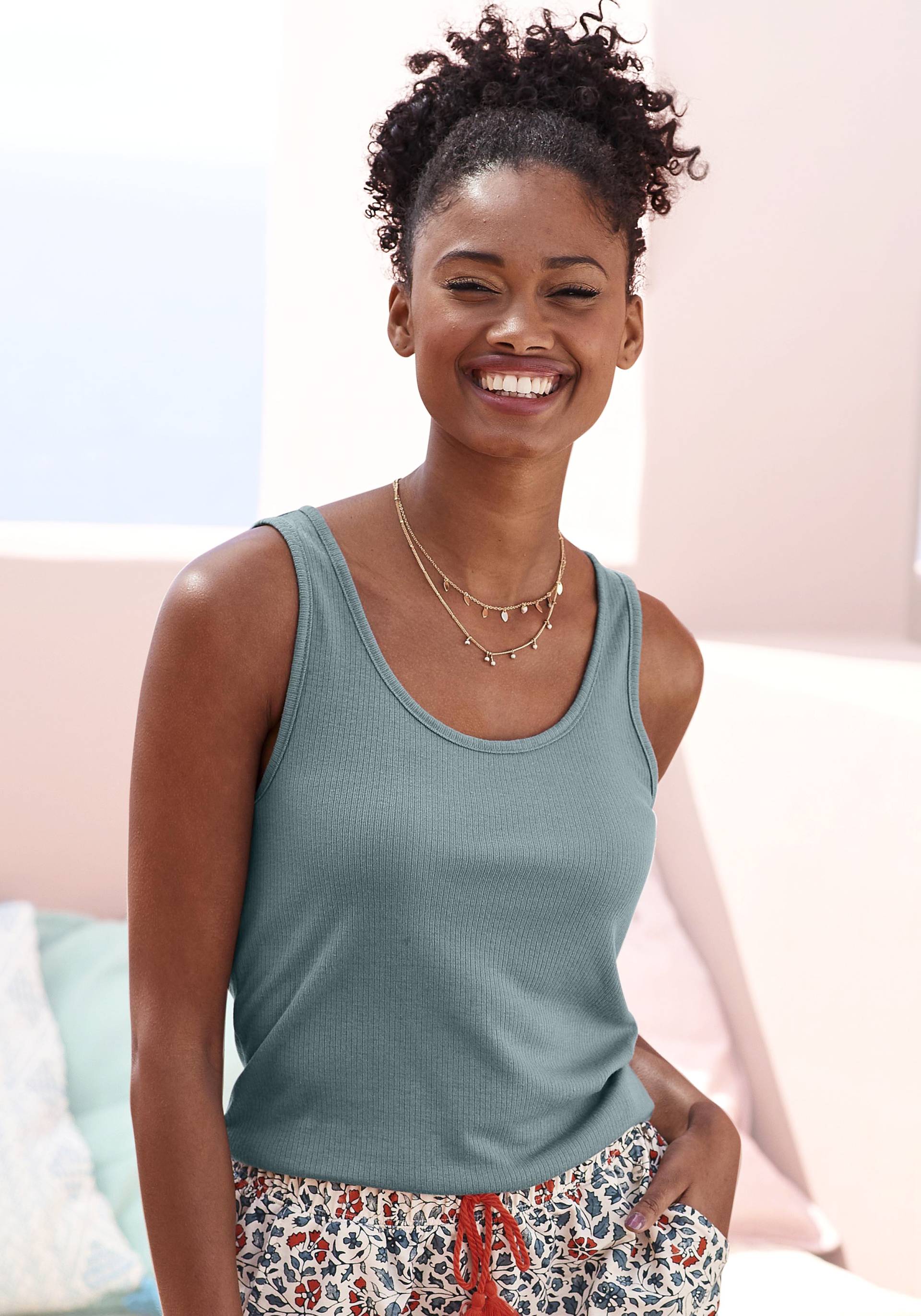 LASCANA Pyjamaoberteil, aus Rippstrick LASCANA Pyjamaoberteil, aus Rippstrick von Lascana