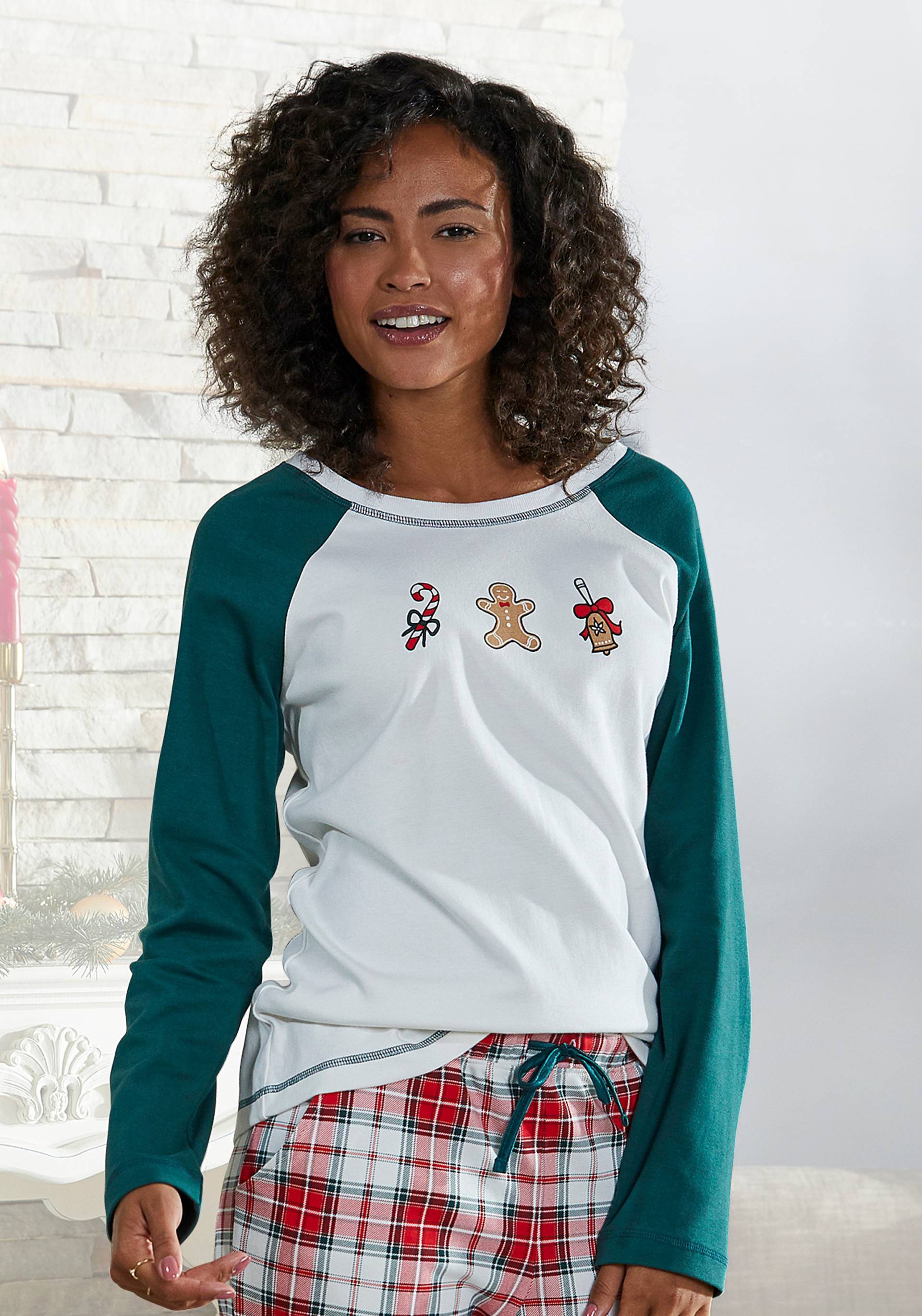 LASCANA Pyjamaoberteil, mit Frontdruck LASCANA Pyjamaoberteil, mit Frontdruck von Lascana