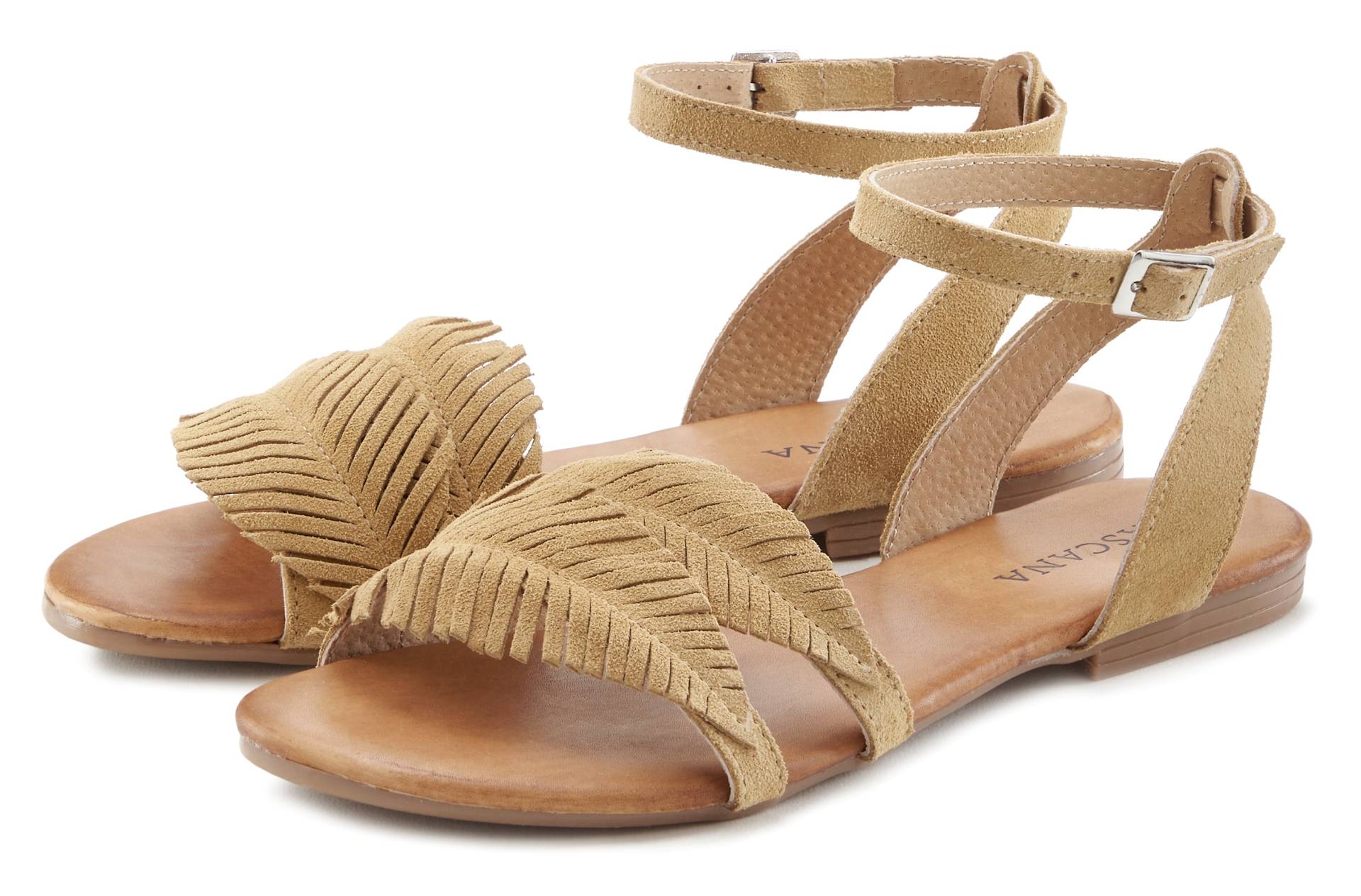 LASCANA Sandale, Sandalette, Sommerschuh aus Leder mit modischen Fransen LASCANA Sandale, Sandalette, Sommerschuh aus Leder mit modischen Fransen von Lascana