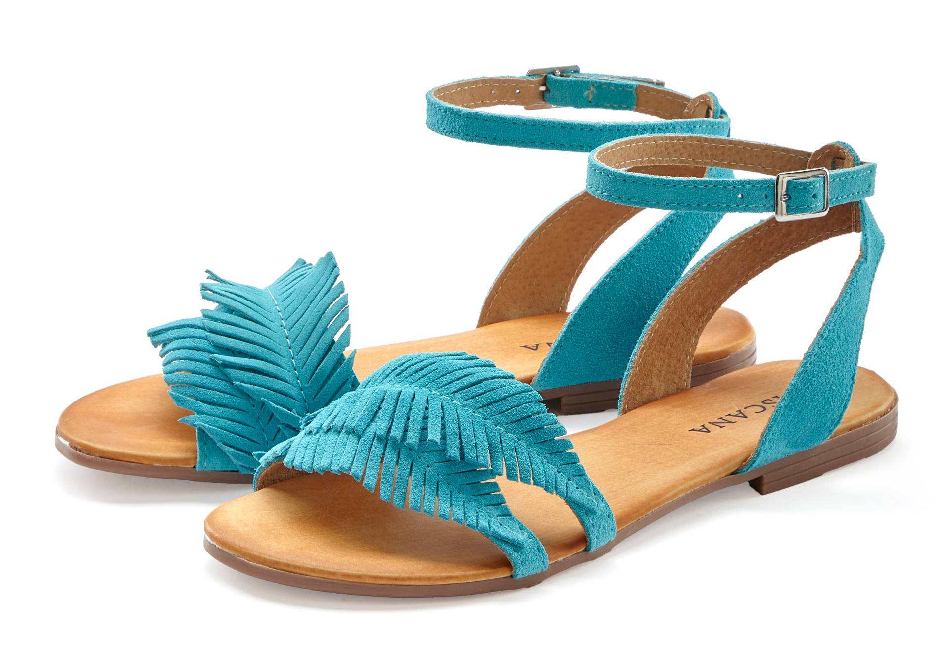 LASCANA Sandale, Sandalette, Sommerschuh aus Leder mit modischen Fransen LASCANA Sandale, Sandalette, Sommerschuh aus Leder mit modischen Fransen von Lascana