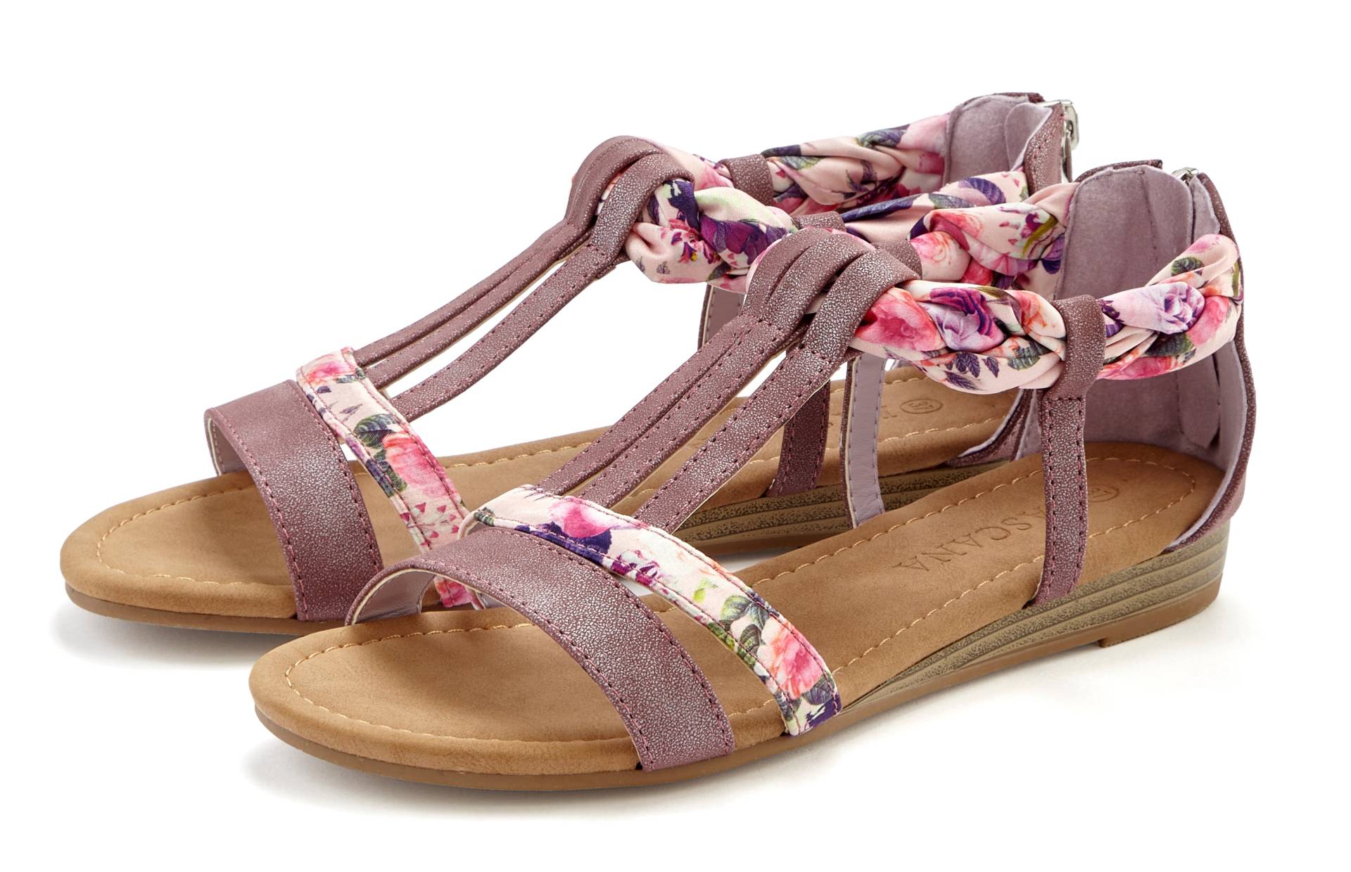 LASCANA Sandale, Sandalette, Sommerschuh mit Verzierung und kleinem Keilabsatz VEGAN LASCANA Sandale, Sandalette, Sommerschuh mit Verzierung und kleinem Keilabsatz VEGAN von Lascana