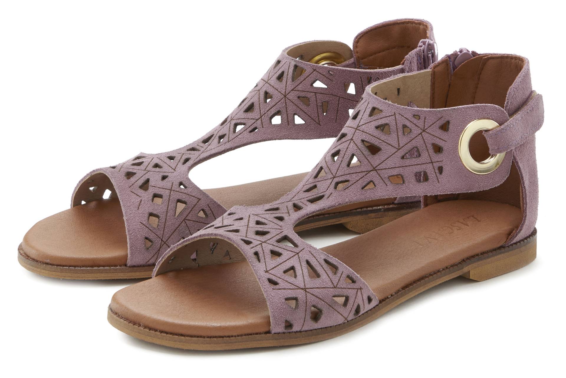 LASCANA Sandale, Sandalette, Sommerschuh aus hochwertigem Leder mit Cut-Outs LASCANA Sandale, Sandalette, Sommerschuh aus hochwertigem Leder mit Cut-Outs von Lascana
