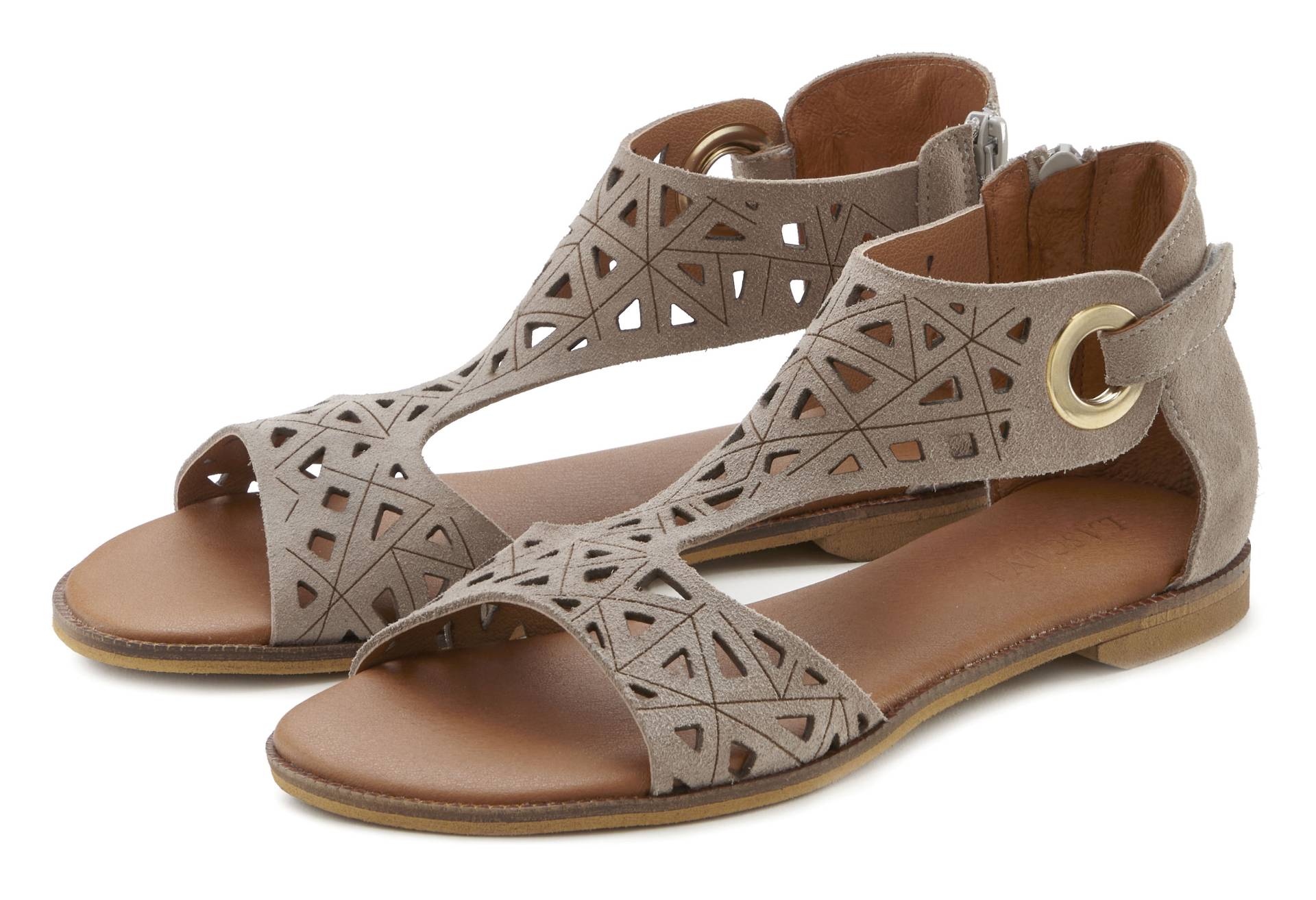 LASCANA Sandale, Sandalette, Sommerschuh aus hochwertigem Leder mit Cut-Outs LASCANA Sandale, Sandalette, Sommerschuh aus hochwertigem Leder mit Cut-Outs von Lascana