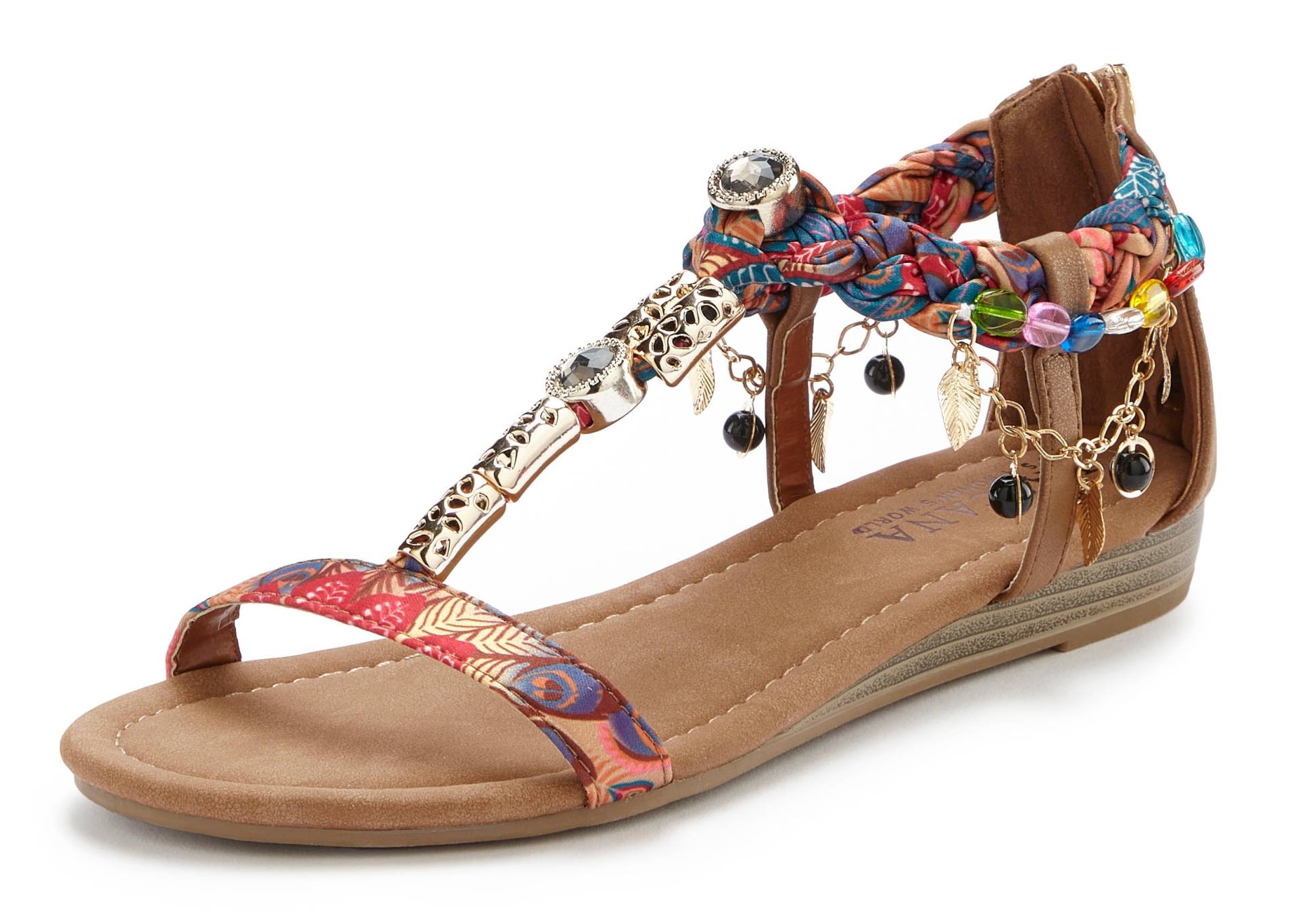 LASCANA Sandale, Sandalette, Sommerschuh mit Schmuckkettchen und Schmucksteinen VEGAN LASCANA Sandale, Sandalette, Sommerschuh mit Schmuckkettchen und Schmucksteinen VEGAN von Lascana