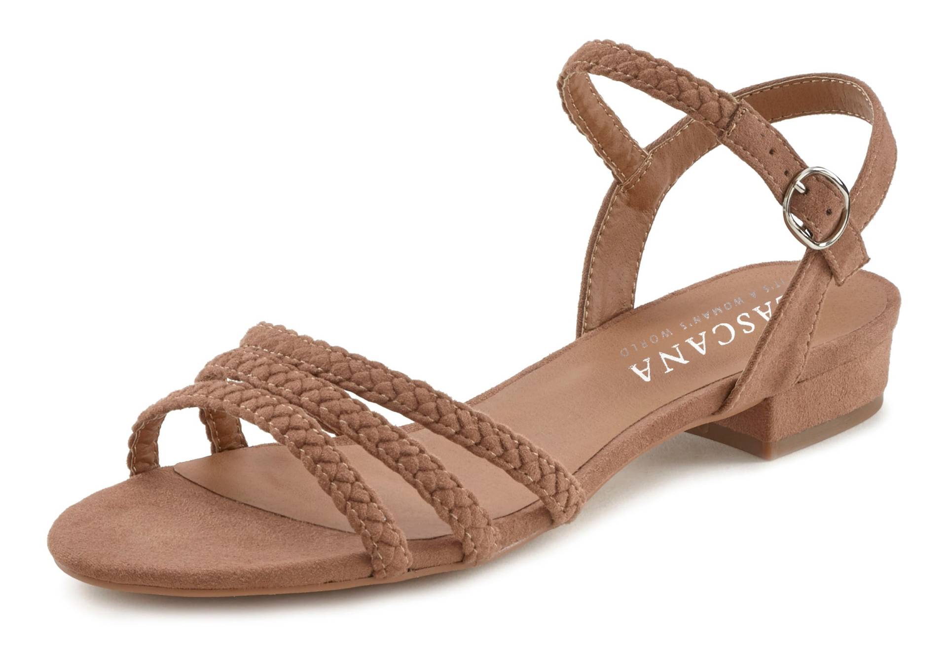 LASCANA Sandale, Sandalette, Sommerschuh mit geflochtenen Riemchen VEGAN LASCANA Sandale, Sandalette, Sommerschuh mit geflochtenen Riemchen VEGAN von Lascana