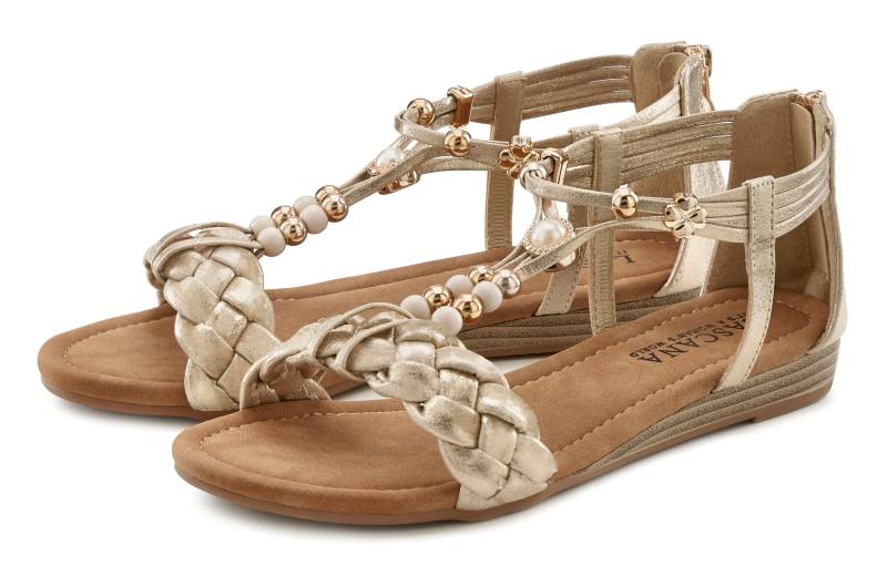 LASCANA Sandale, Sandalette, Sommerschuh mit raffiniertem Riemchen VEGAN von Lascana