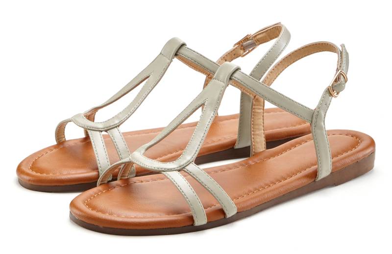 LASCANA Sandale, Sandalette, Sommerschuh mit raffinierten Riemchen VEGAN von Lascana