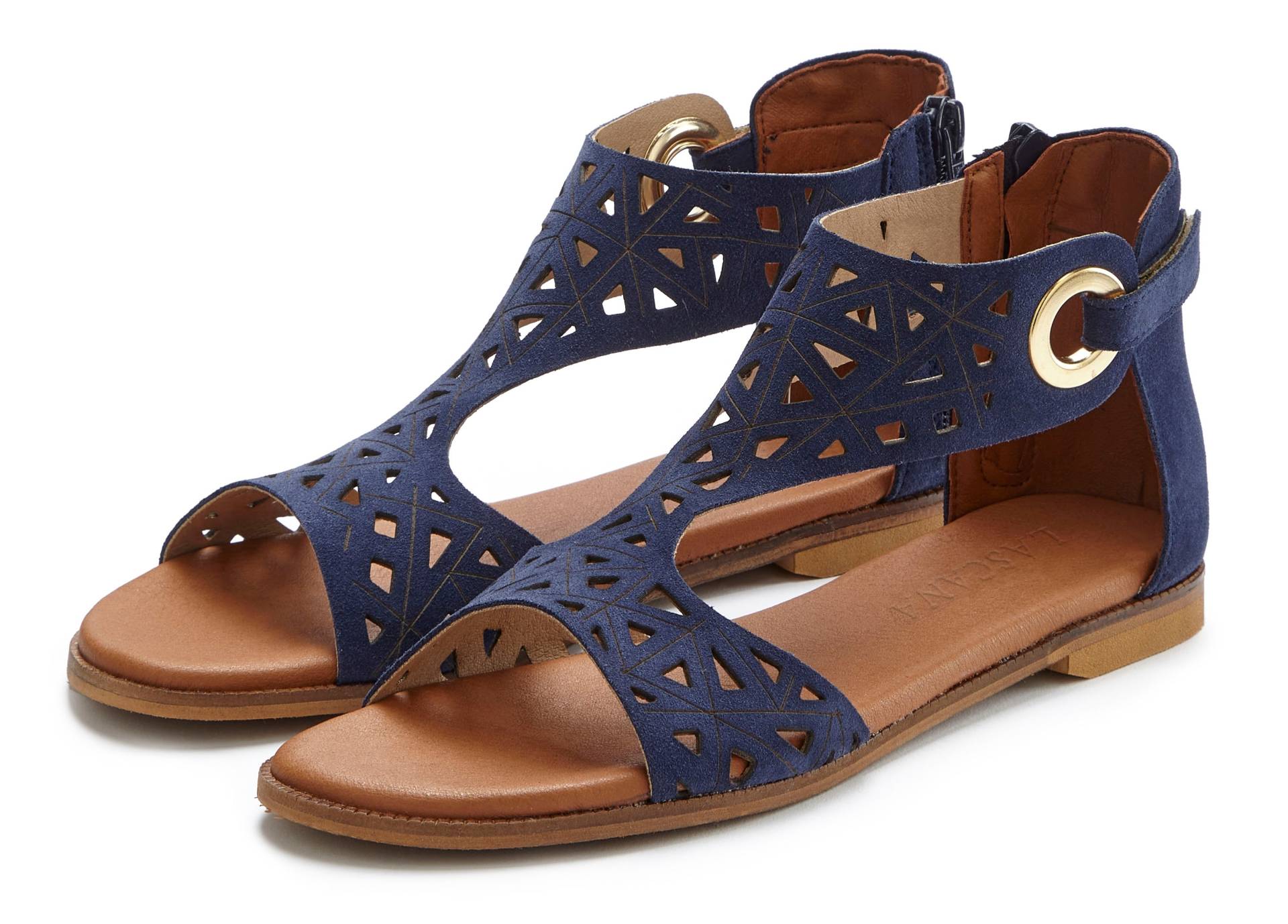 LASCANA Sandale, Sandalette, Sommerschuh aus hochwertigem Leder mit Cut-Outs LASCANA Sandale, Sandalette, Sommerschuh aus hochwertigem Leder mit Cut-Outs von Lascana