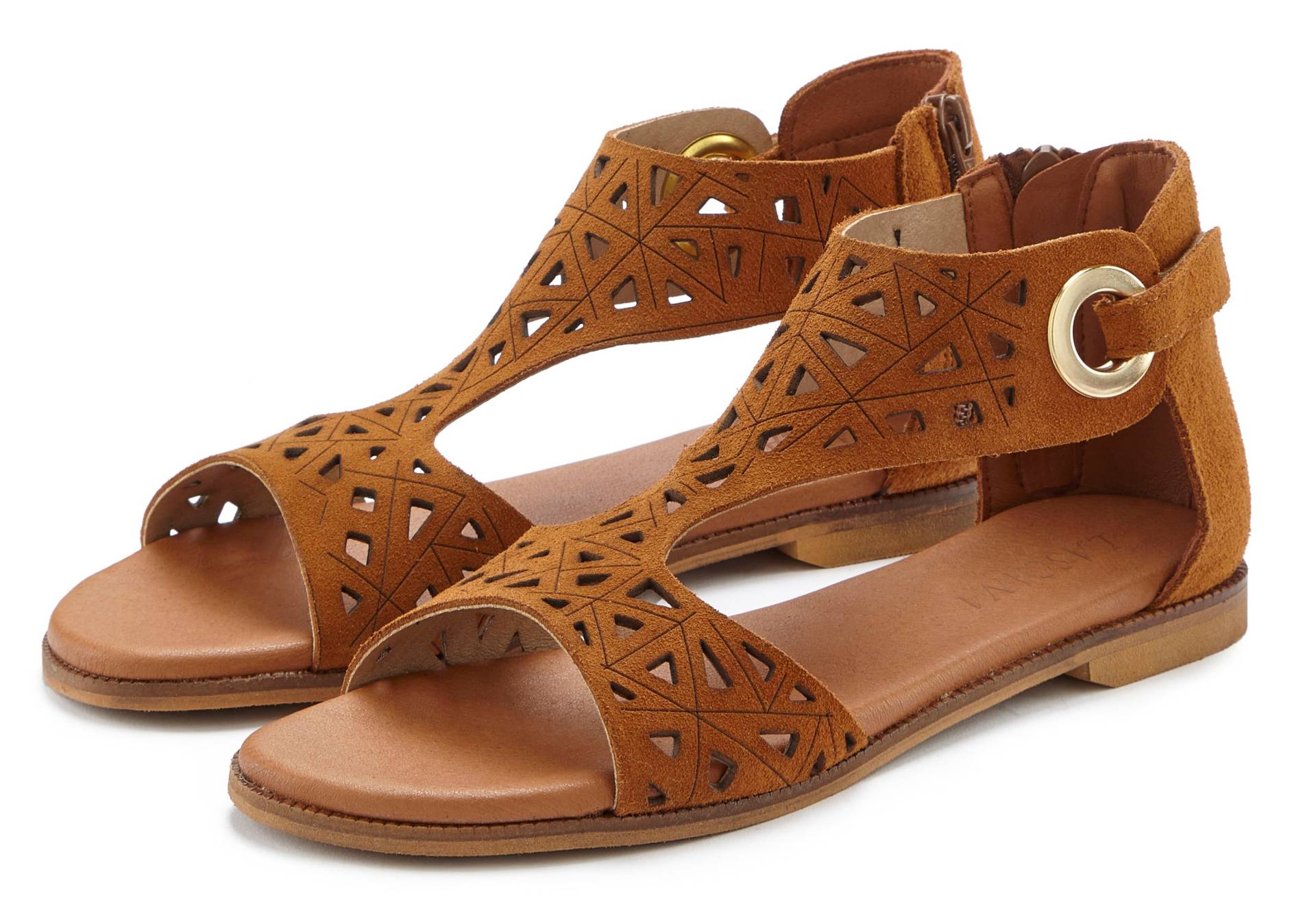 LASCANA Sandale, Sandalette, Sommerschuh aus hochwertigem Leder mit Cut-Outs LASCANA Sandale, Sandalette, Sommerschuh aus hochwertigem Leder mit Cut-Outs von Lascana