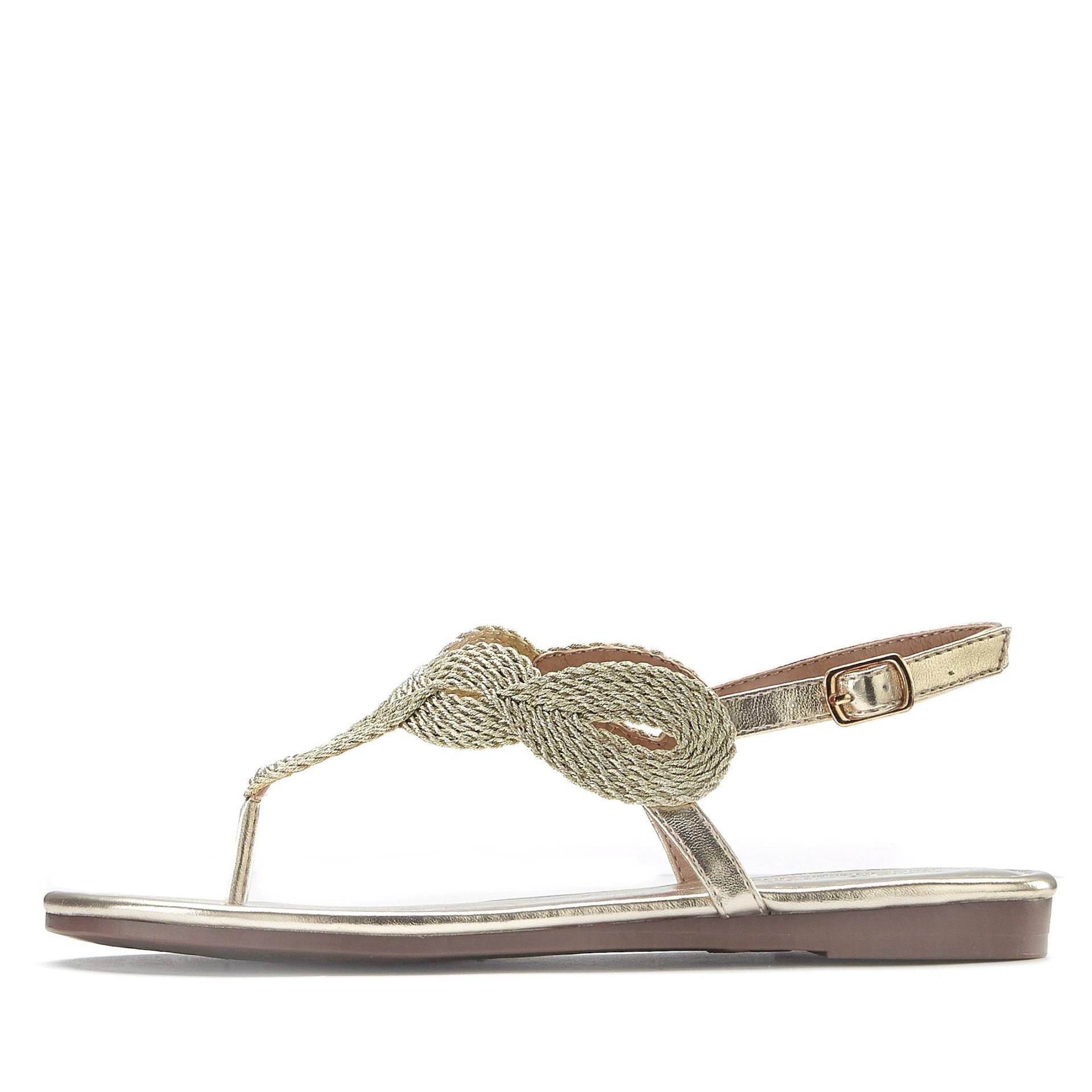 LASCANA Zehentrenner, Sandale, Pantolette im Metallic-Look VEGAN LASCANA Zehentrenner, Sandale, Pantolette im Metallic-Look VEGAN von Lascana