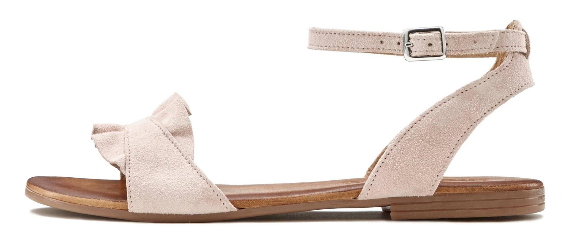LASCANA Sandale, Sandalette, Sommerschuh aus hochwertigem Leder mit kleinen Rüschen LASCANA Sandale, Sandalette, Sommerschuh aus hochwertigem Leder mit kleinen Rüschen von Lascana