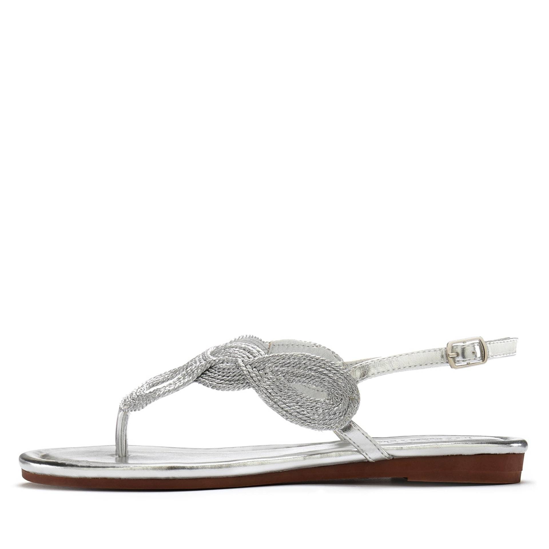 LASCANA Zehentrenner, Sandale, Pantolette im Metallic-Look VEGAN LASCANA Zehentrenner, Sandale, Pantolette im Metallic-Look VEGAN von Lascana