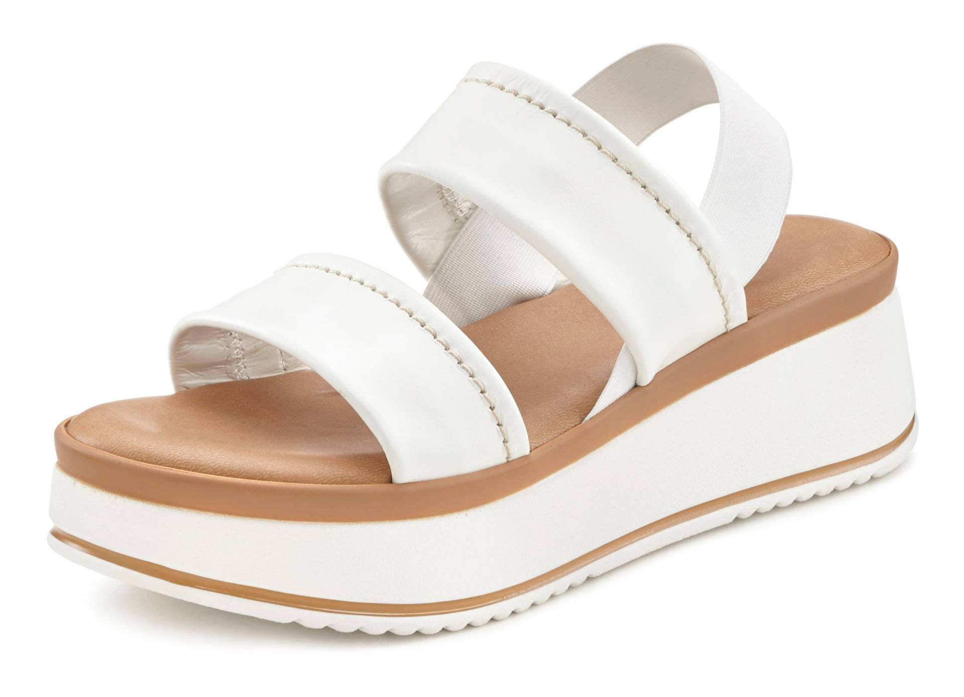 LASCANA Plateausandale, Sandalette aus Leder mit modisch bequemer Plateausohle LASCANA Plateausandale, Sandalette aus Leder mit modisch bequemer Plateausohle von Lascana