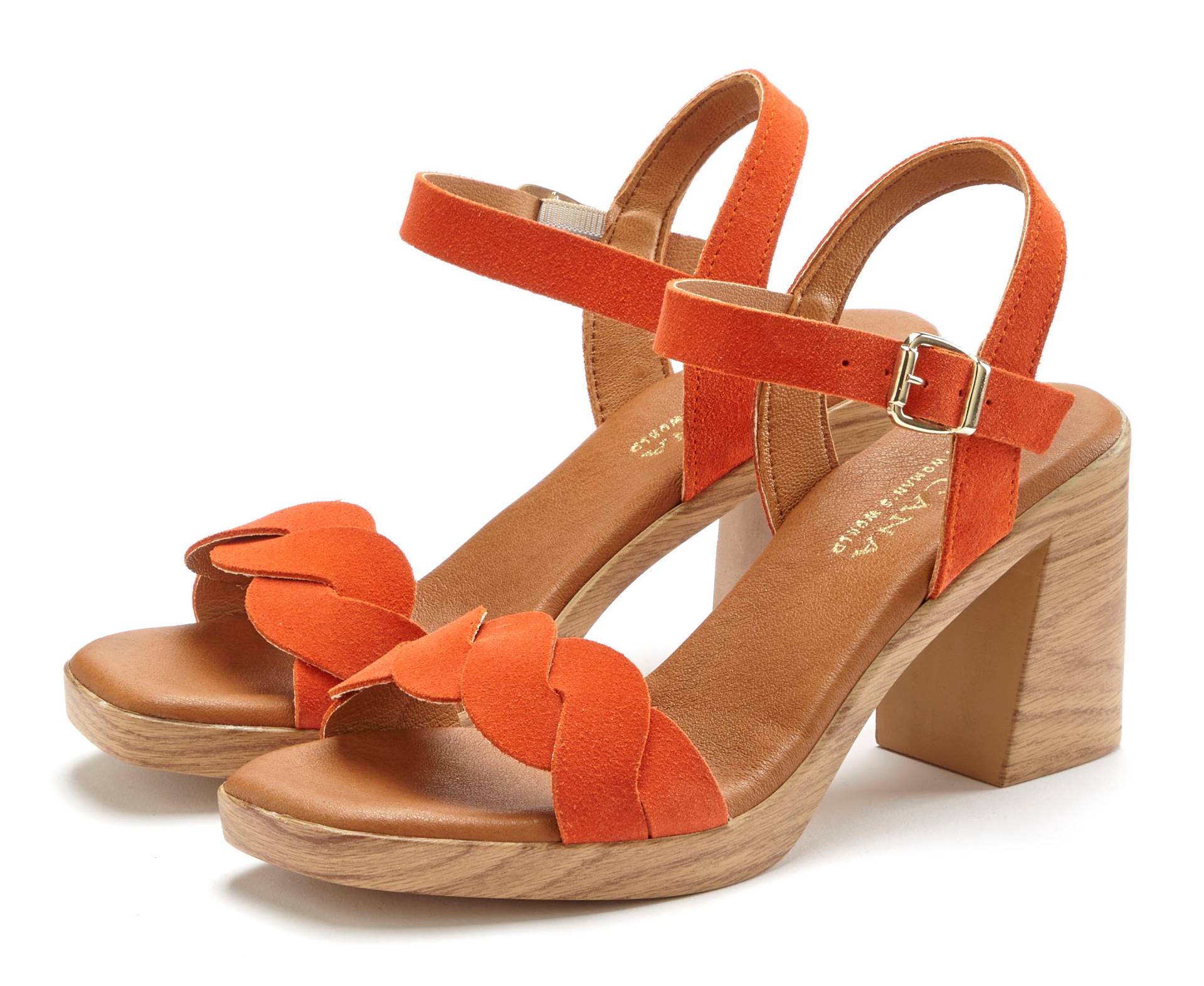 LASCANA Sandalette, aus weichem Leder mit Blockabsatz LASCANA Sandalette, aus weichem Leder mit Blockabsatz von Lascana