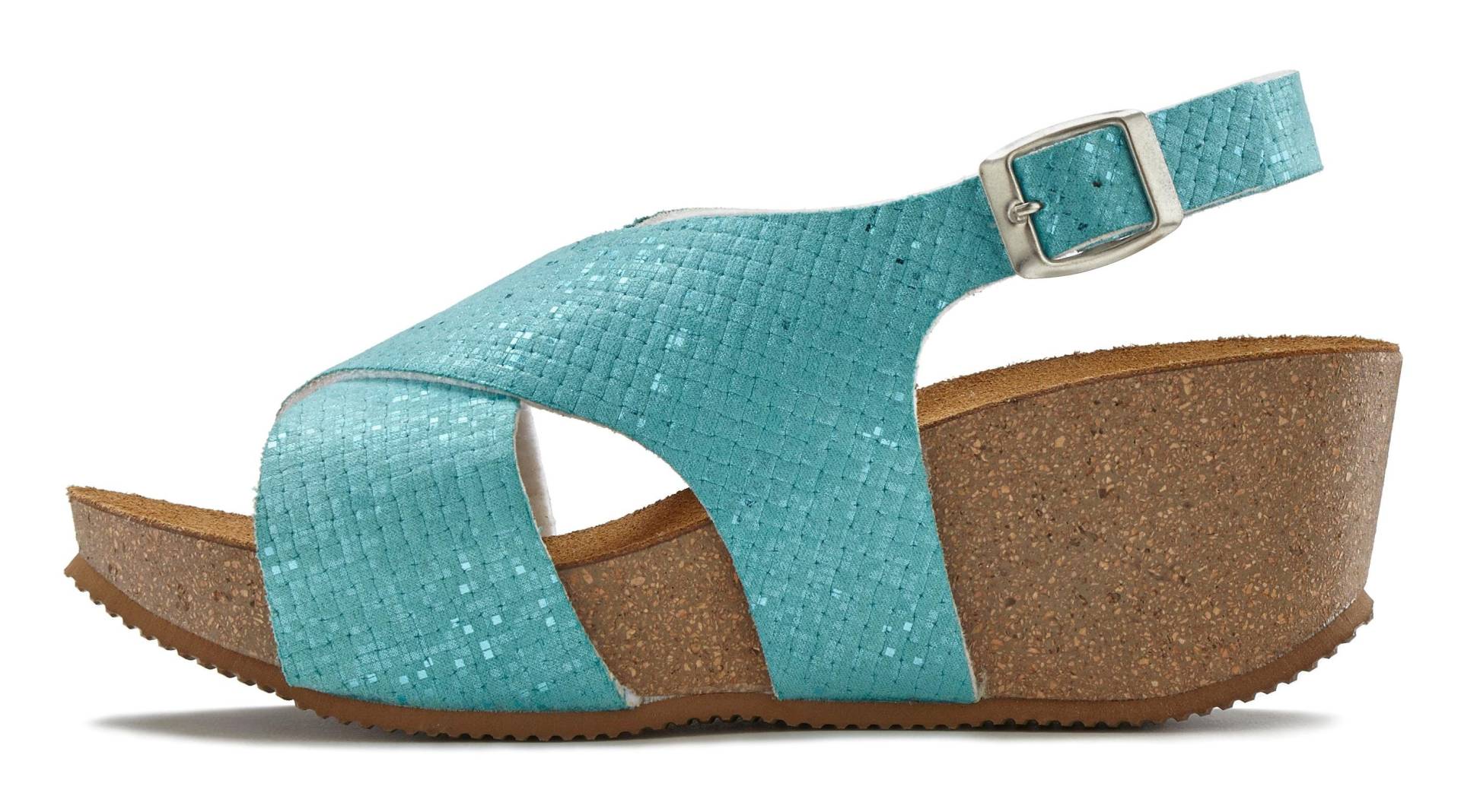 LASCANA Sandalette, Sommerschuh mit Keilabsatz und Korkfussbett LASCANA Sandalette, Sommerschuh mit Keilabsatz und Korkfussbett von Lascana