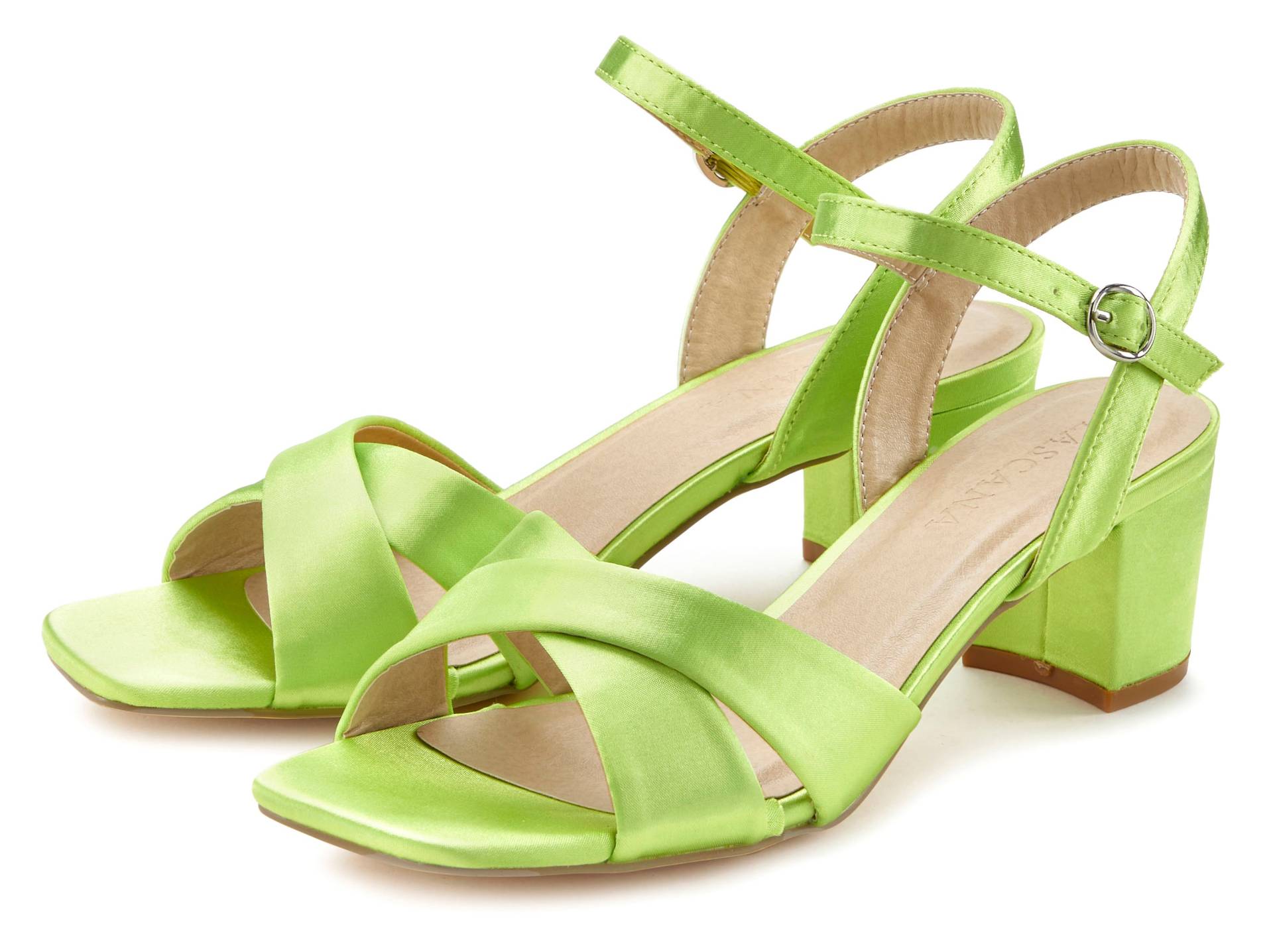 LASCANA Sandalette, Sandale, Sommerschuh mit kleinem Blockabsatz,leichte Karree Form VEGAN LASCANA Sandalette, Sandale, Sommerschuh mit kleinem Blockabsatz,leichte Karree Form VEGAN von Lascana