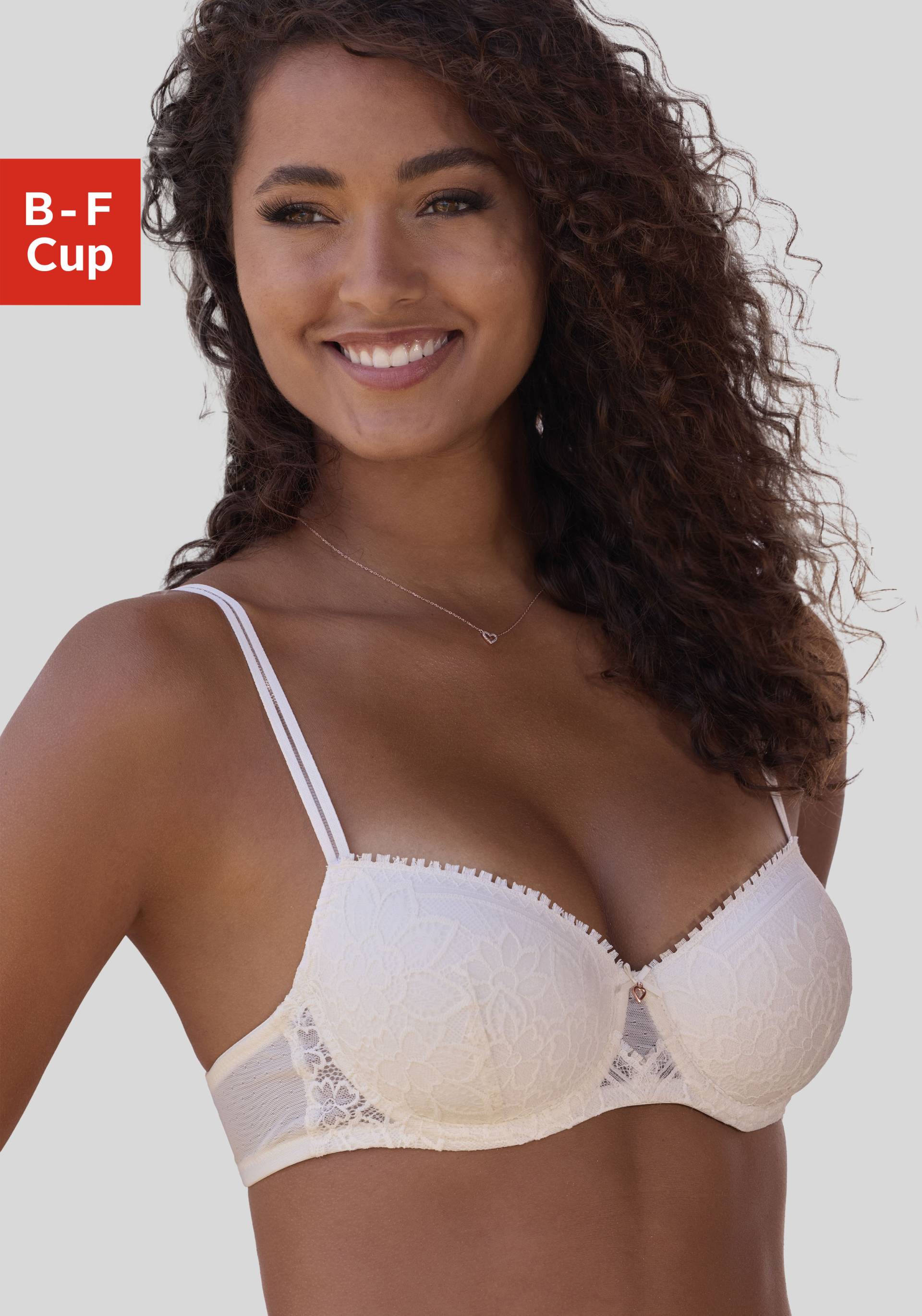 LASCANA Schalen-BH, mit Bügel aus blumiger Jacquardspitze, sexy Dessous LASCANA Schalen-BH, mit Bügel aus blumiger Jacquardspitze, sexy Dessous von Lascana