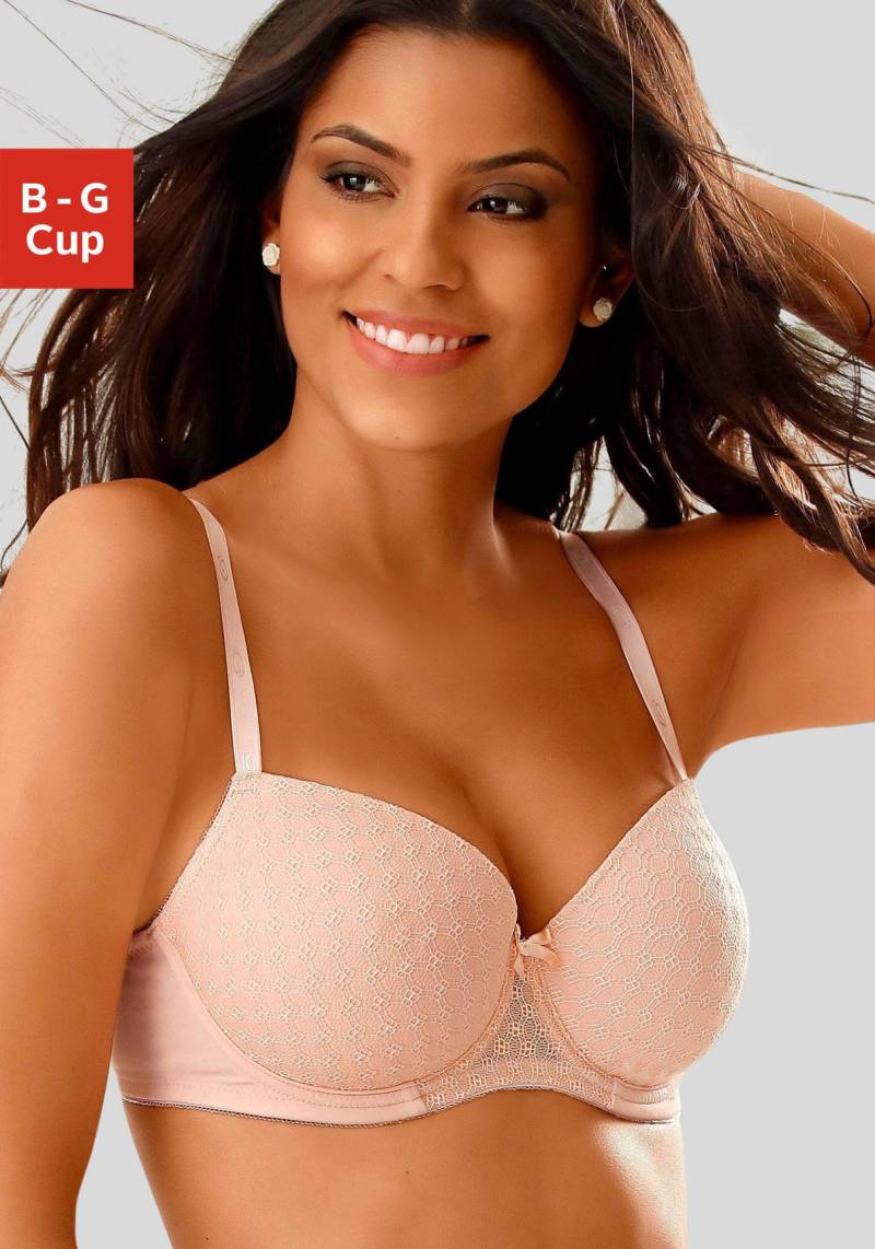 LASCANA Schalen-BH, mit Bügel und graphischer Spitze, Dessous LASCANA Schalen-BH, mit Bügel und graphischer Spitze, Dessous von Lascana