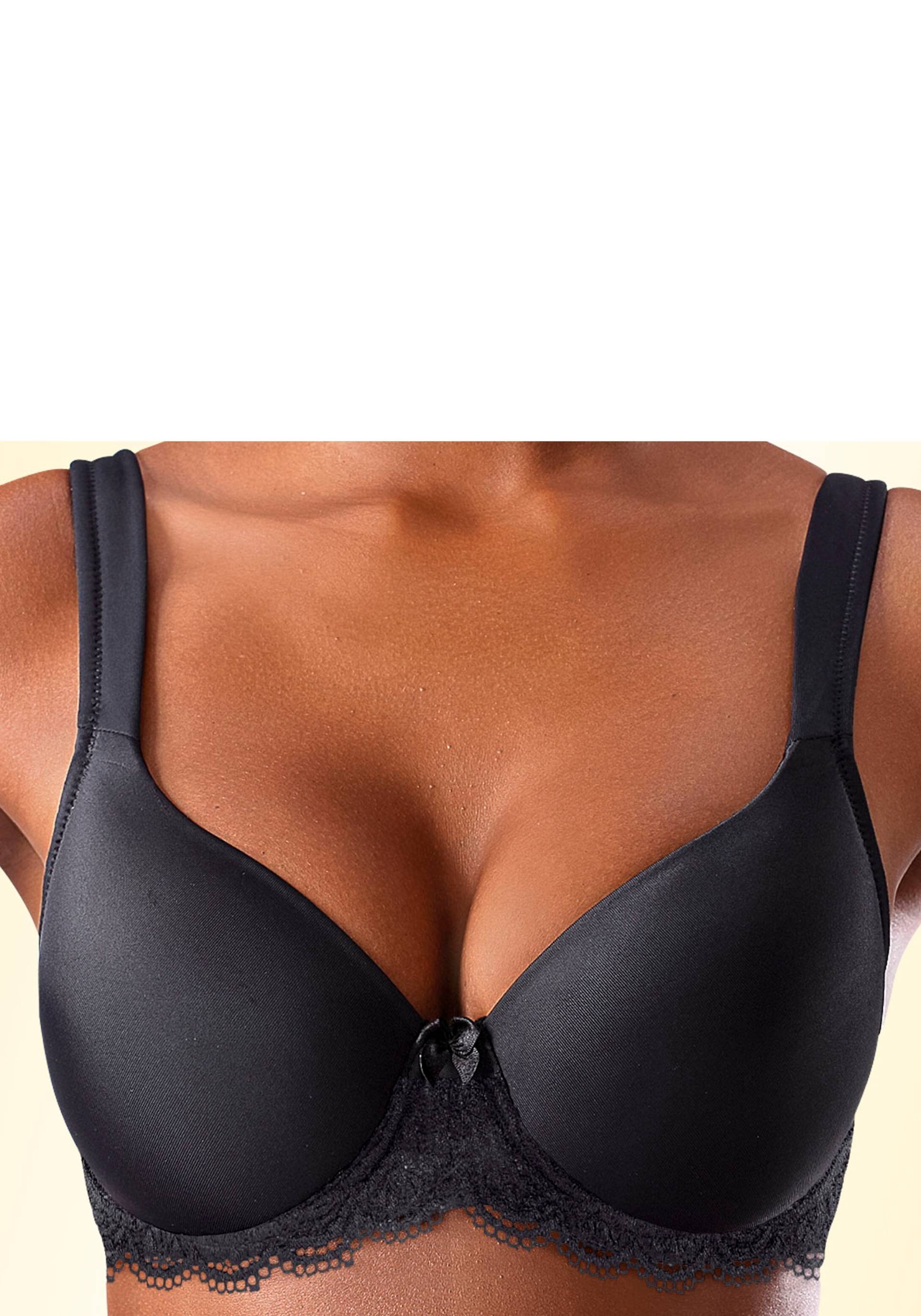 LASCANA Schalen-BH, mit Bügel, nahtlos vorgeformte Cups, Spitzendetails, Dessous LASCANA Schalen-BH, mit Bügel, nahtlos vorgeformte Cups, Spitzendetails, Dessous von Lascana
