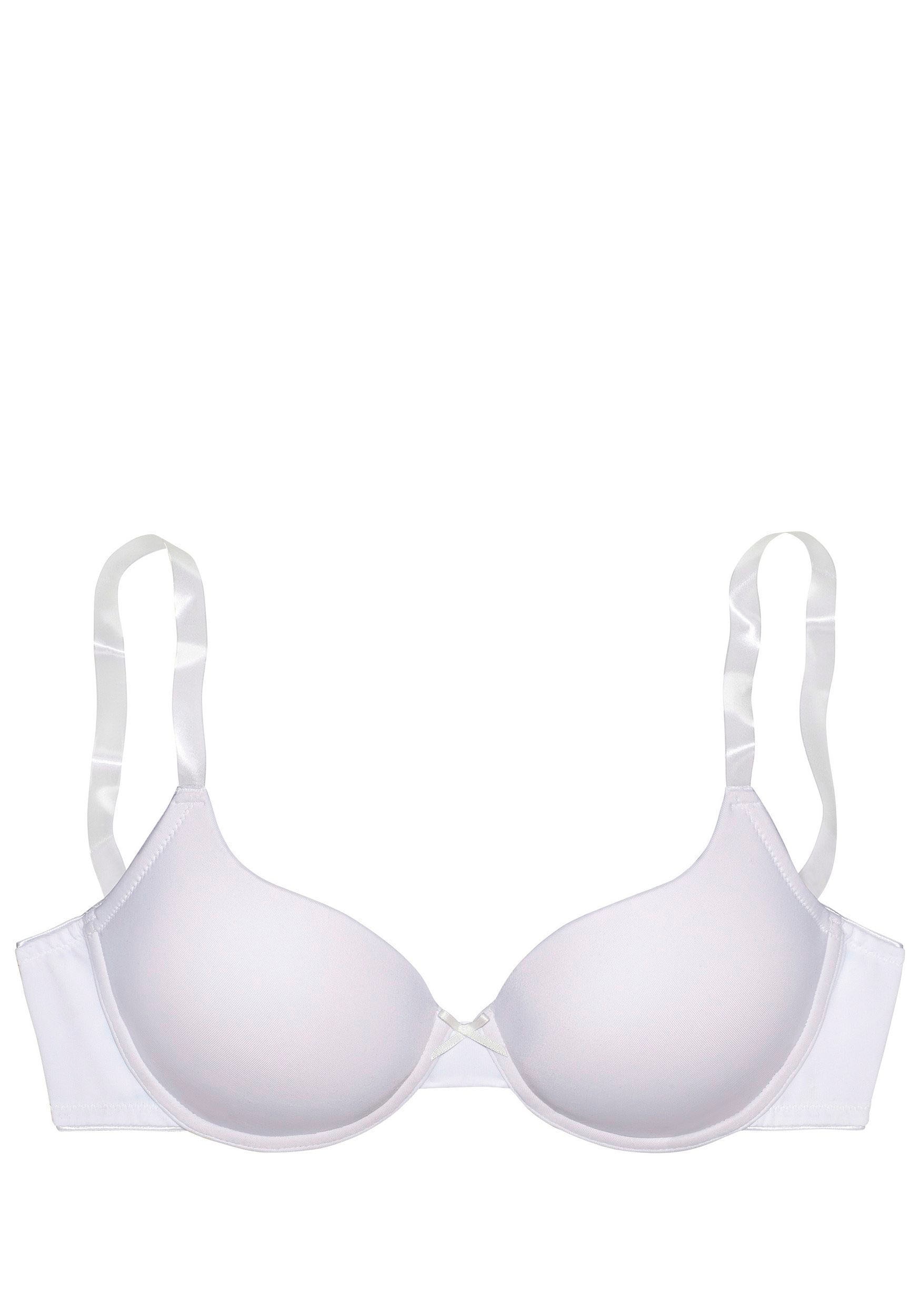 LASCANA Schalen-BH »Ela«, mit transparenten Trägern, perfect basic mit Bügel, Basic Dessous von Lascana