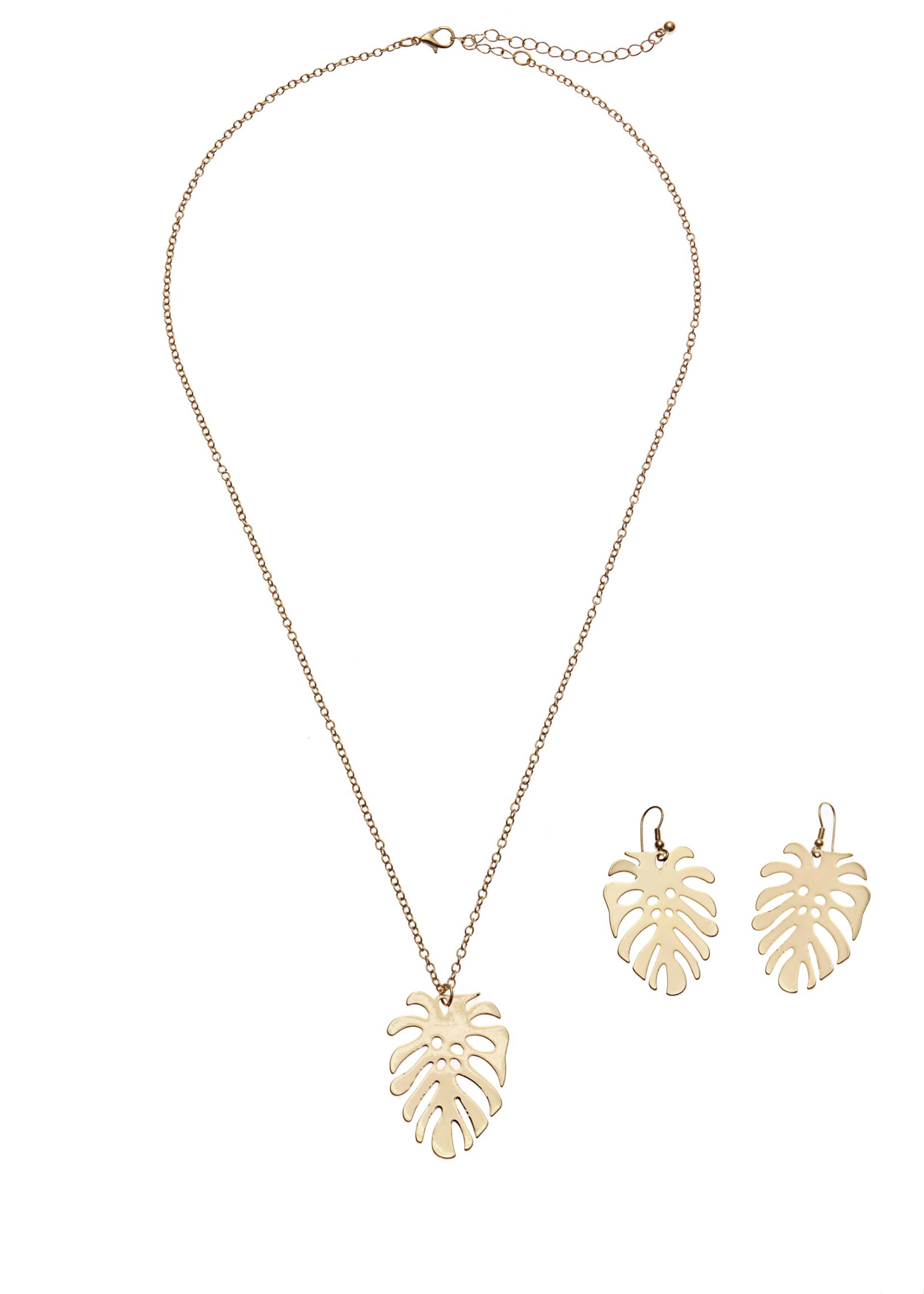 LASCANA Schmuckset, Kette und Ohrringe mit Palmenblatt LASCANA Schmuckset, Kette und Ohrringe mit Palmenblatt von Lascana