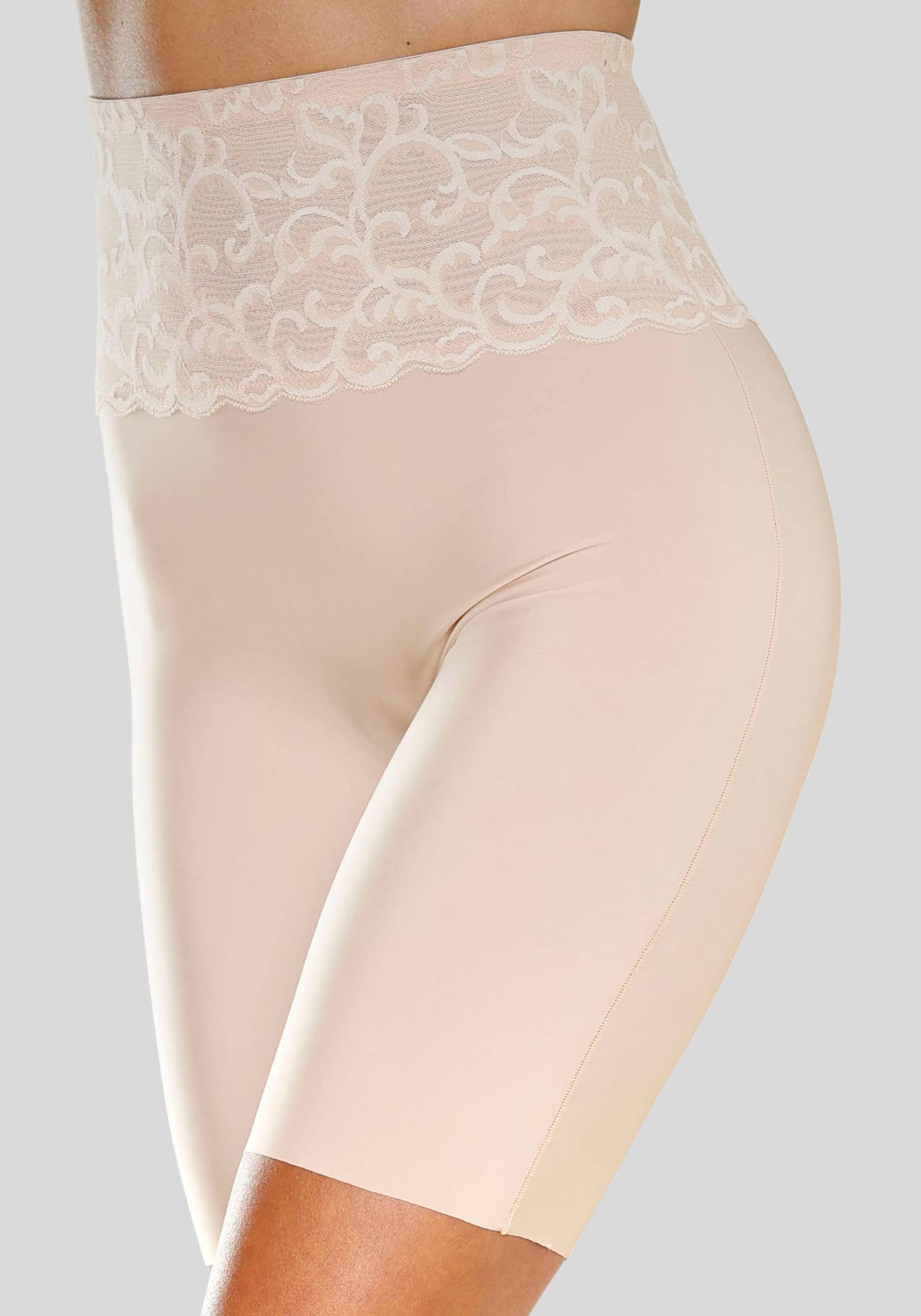 LASCANA Shapingpants, Seamless Long Panty mit femininen Spitzenbund von Lascana