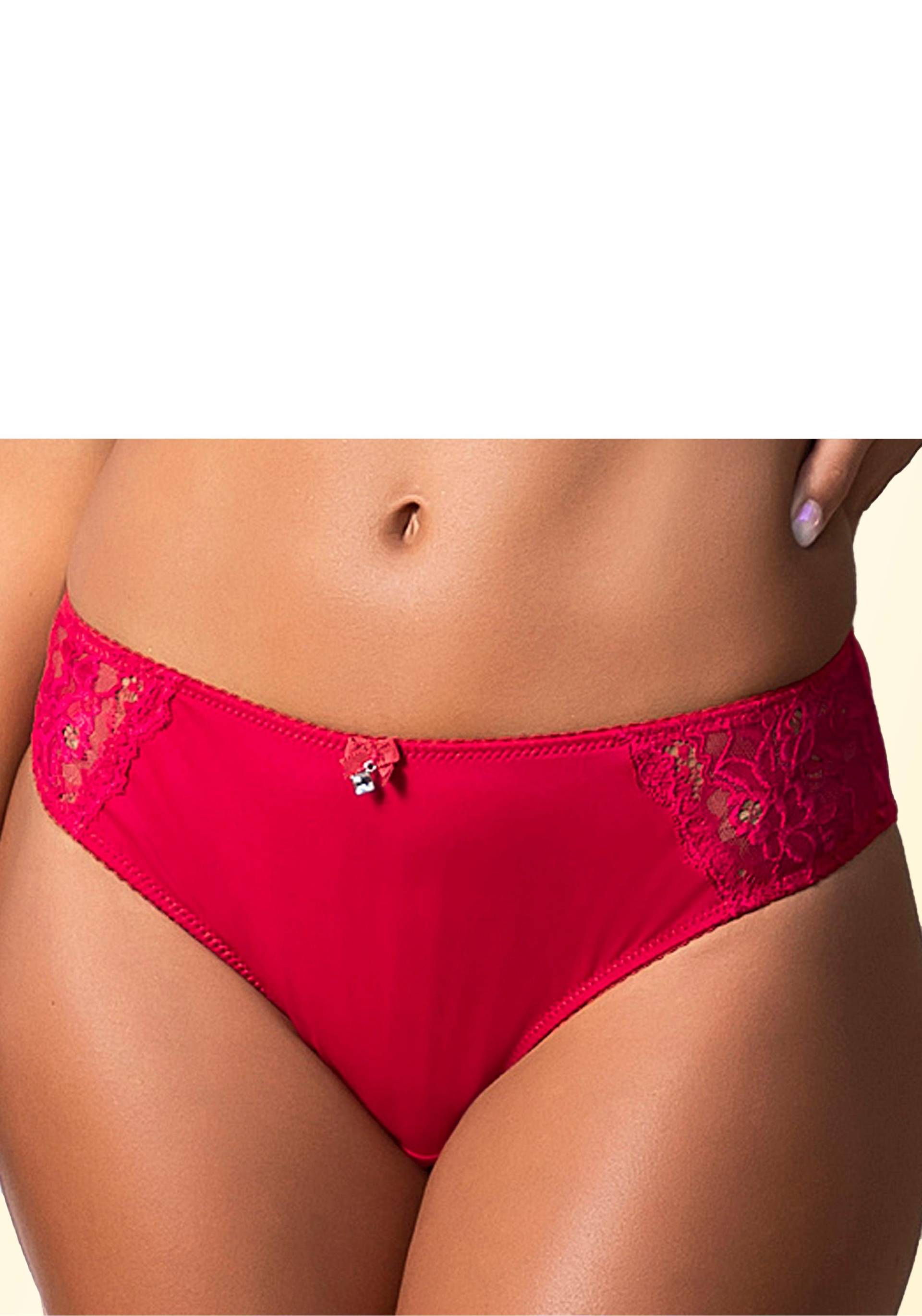 LASCANA Slip »Carina«, mit seitlichen Spitzeneinsätzen LASCANA Slip »Carina«, mit seitlichen Spitzeneinsätzen von Lascana