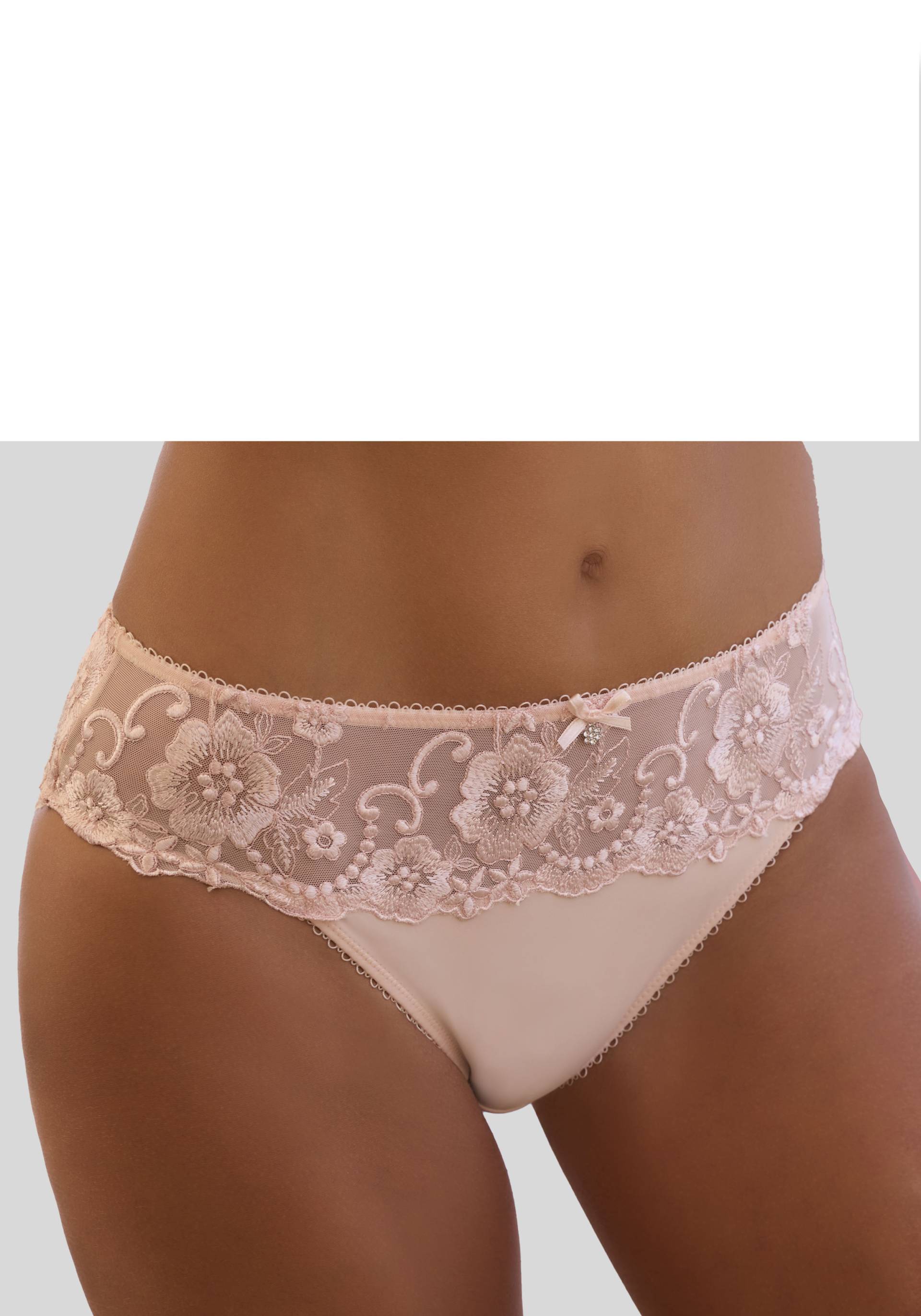 LASCANA Bikinislip »Wanda«, mit Stickerei Spitze in floraler Optik von Lascana