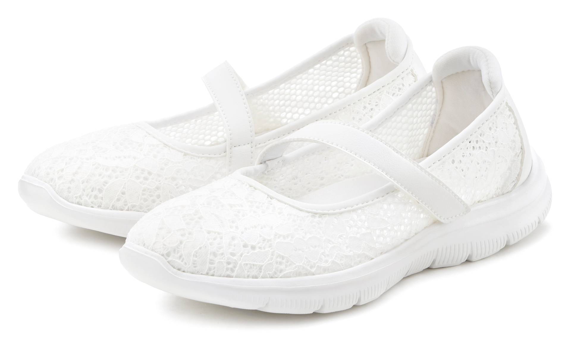 LASCANA Slipper, Halbschuh superleicht und bequem mit modischer Spitze VEGAN von Lascana