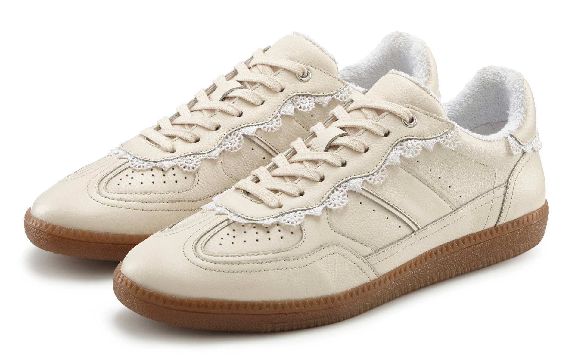 LASCANA Sneaker, Freizeitschuh, Halbschuh aus Leder mit Spitzen Details LASCANA Sneaker, Freizeitschuh, Halbschuh aus Leder mit Spitzen Details von Lascana